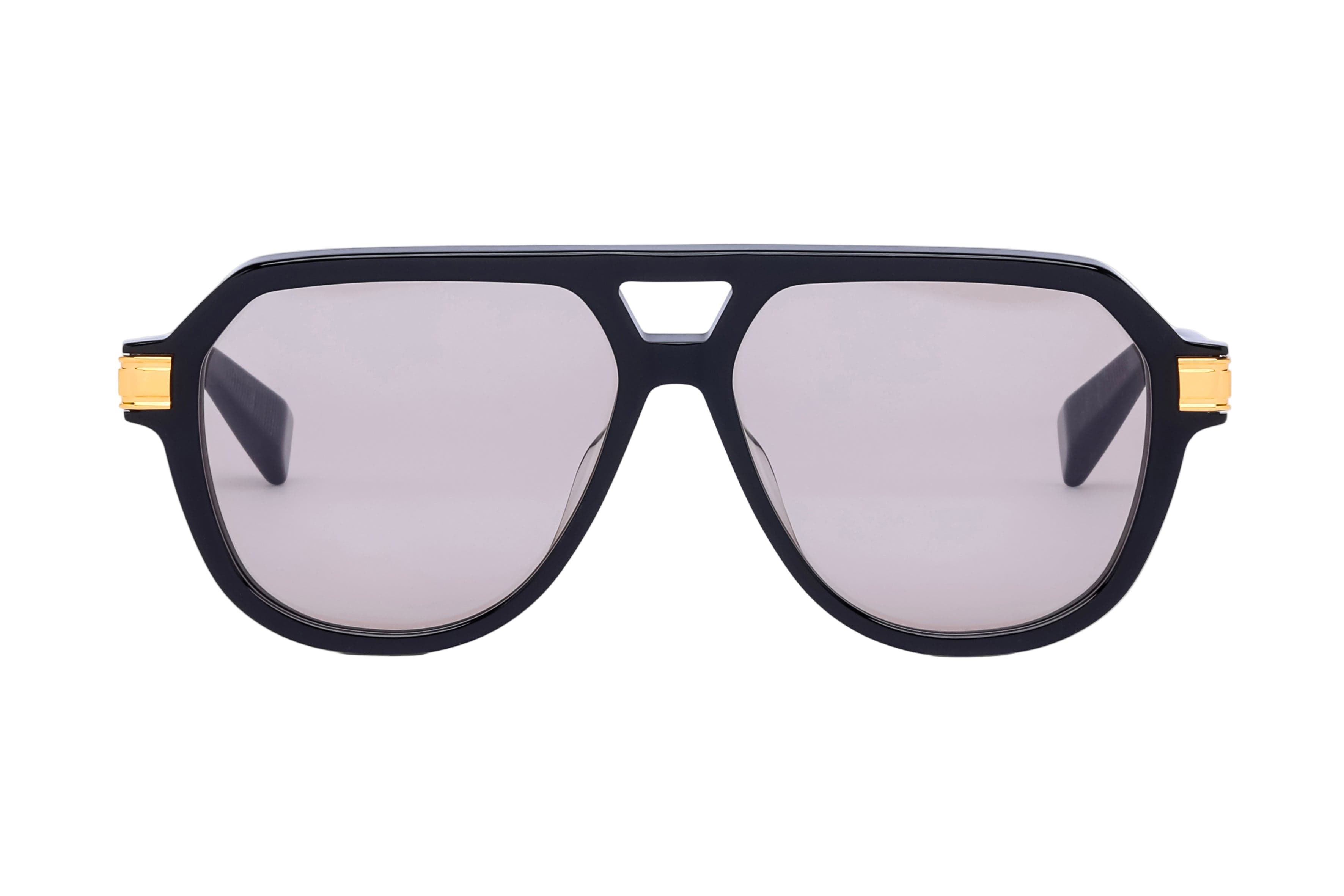 Francoise-II BPS-184-A-57 black 18k gold/brown lens