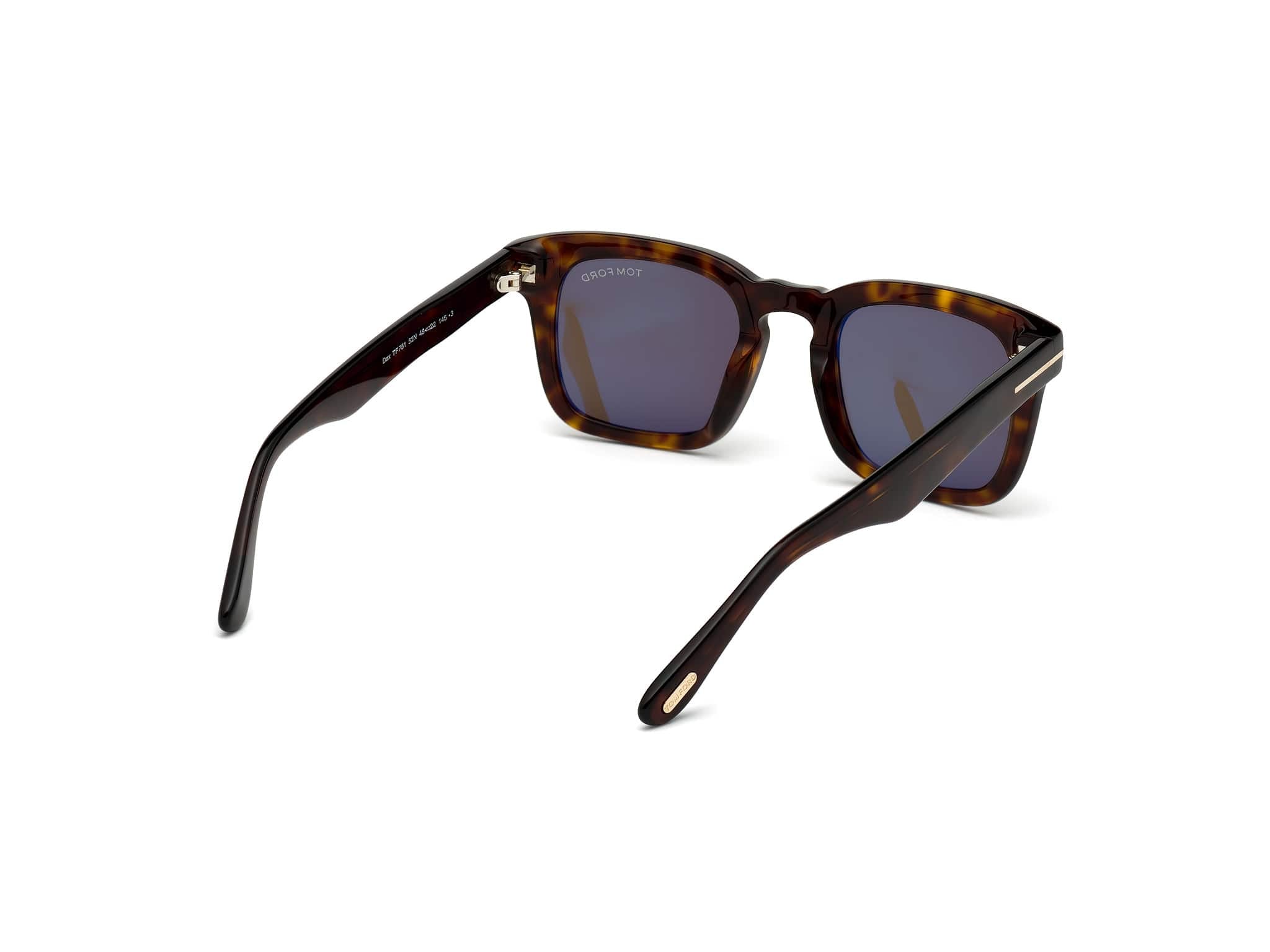 TF0751 52N Dax size 48 dark havana/green lens