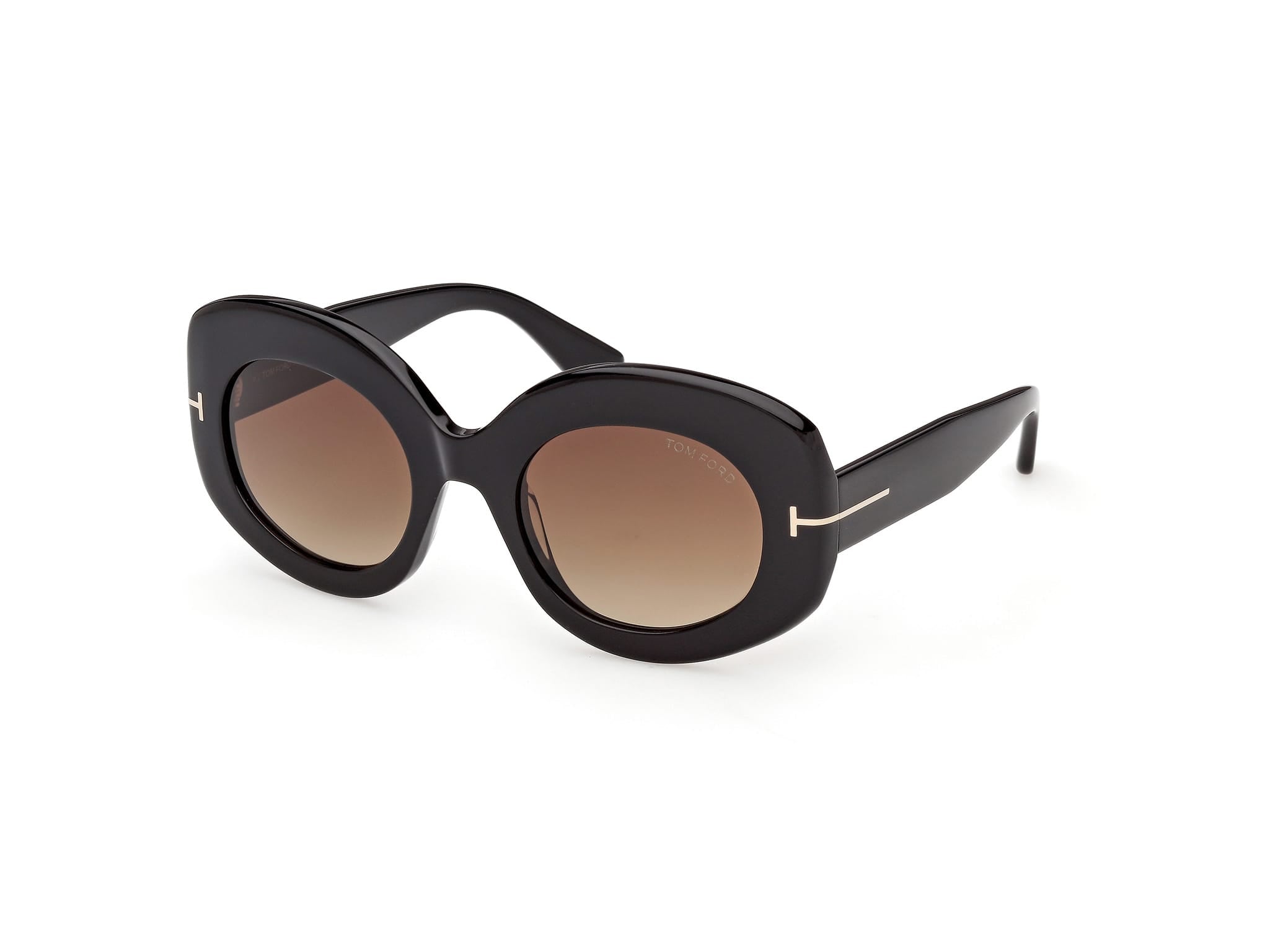 TF1346/S 01F Claudette-02 shiny black/gradient brown lens