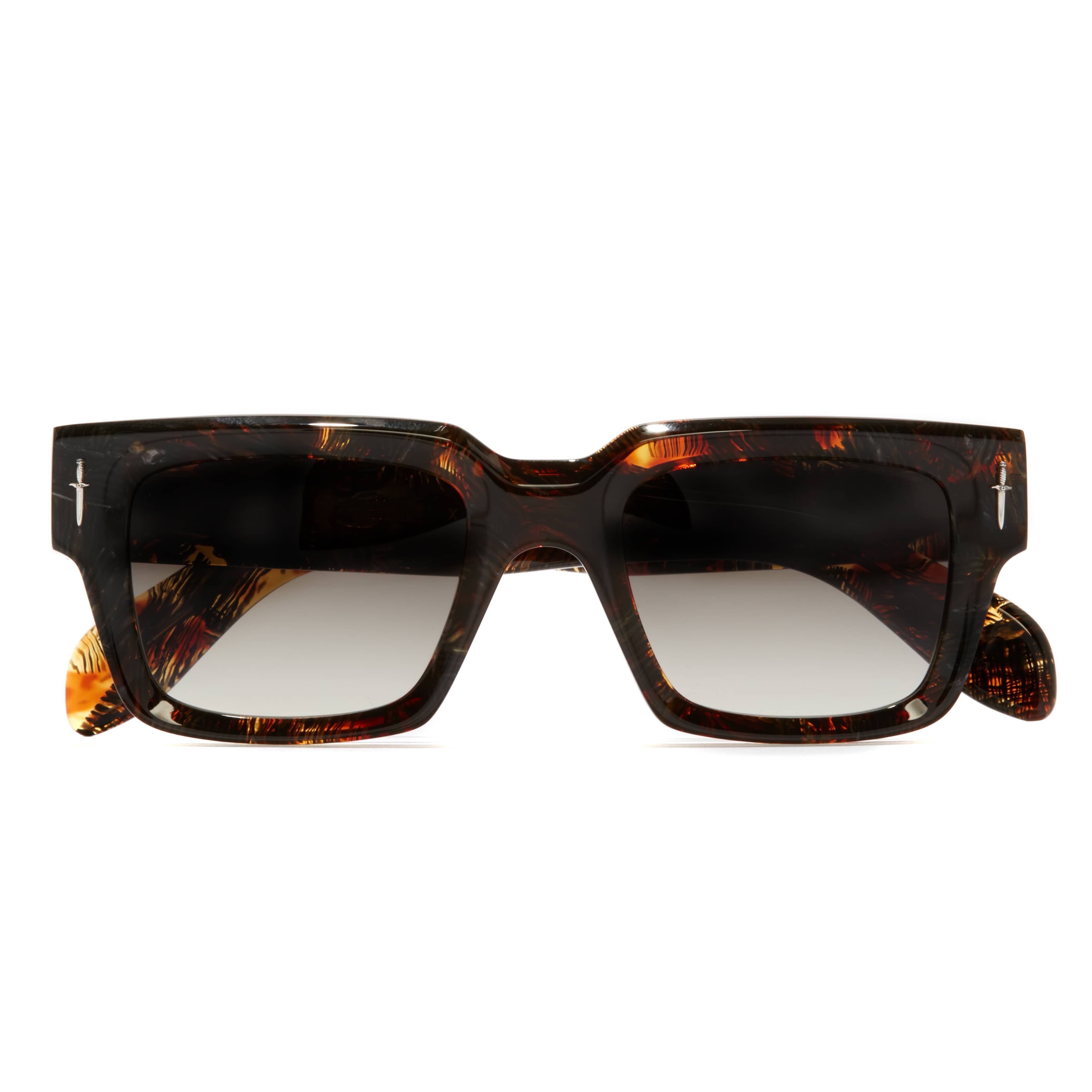 The Great Frog GFSN014 002 Titan square brush stroke havana/brown gradient lens