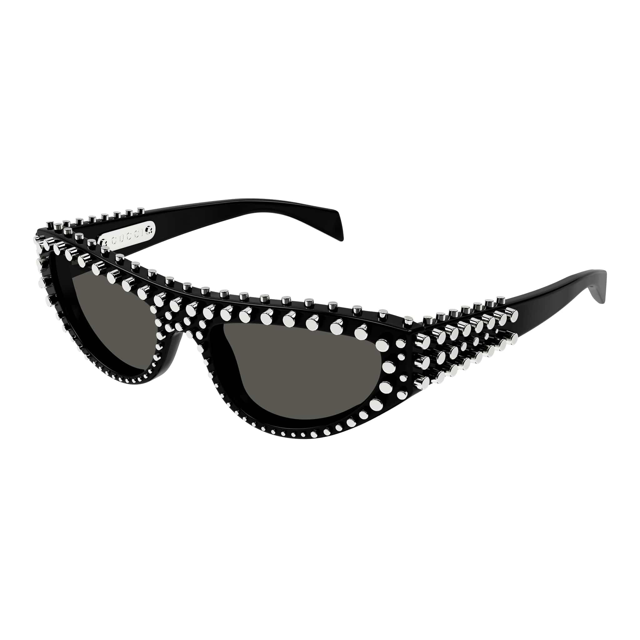 GG1919S 005 black silver studs/grey lens