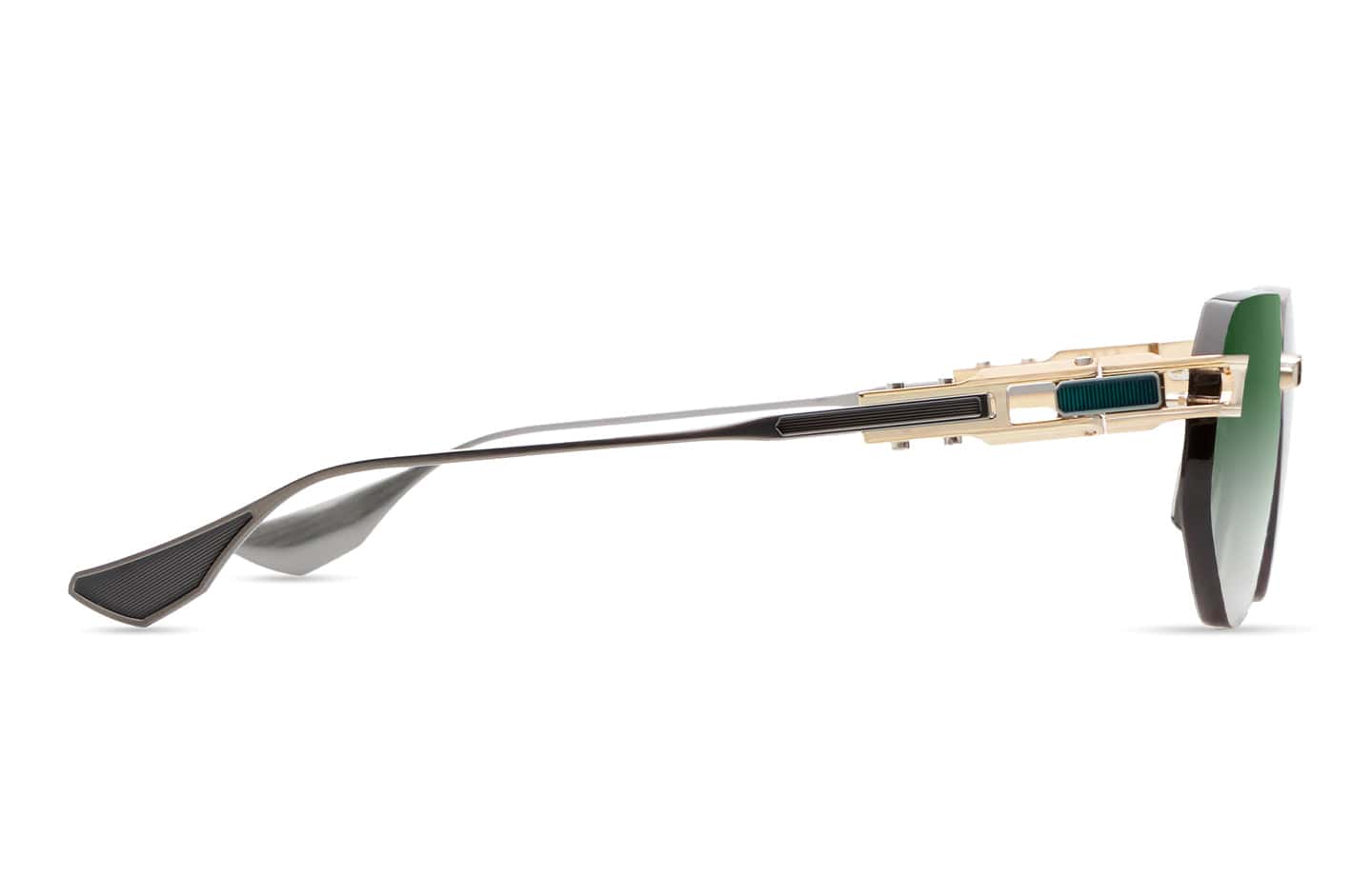 Grand Imperyn DTS164-A-02 white gold antique silver/green gradient lens