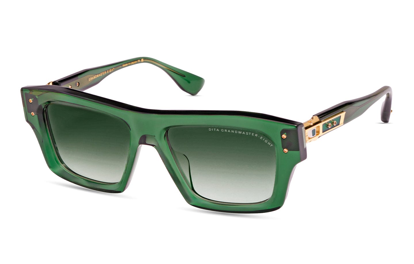 Grandmaster Eight DTS458-A-02 gold crystal pine/cadium green lens