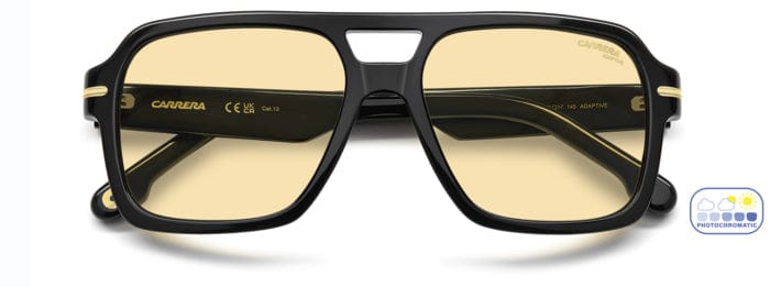 Carrera 377/S 807 4A black/ yellow active photochromic lens