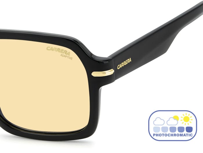 Carrera 377/S 807 4A black/ yellow active photochromic lens