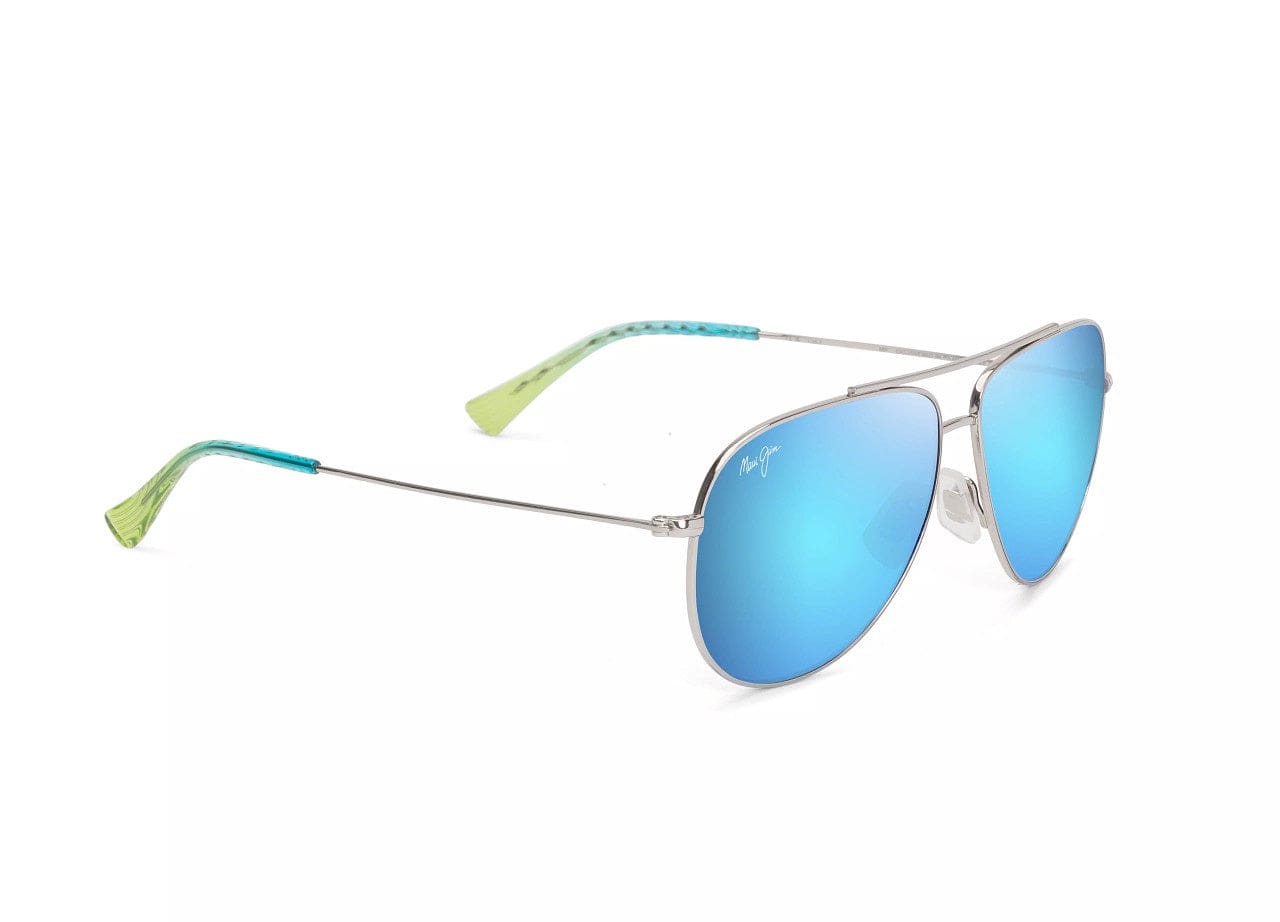 B665-17B Hau'oli shiny silver/blue hawaii lens