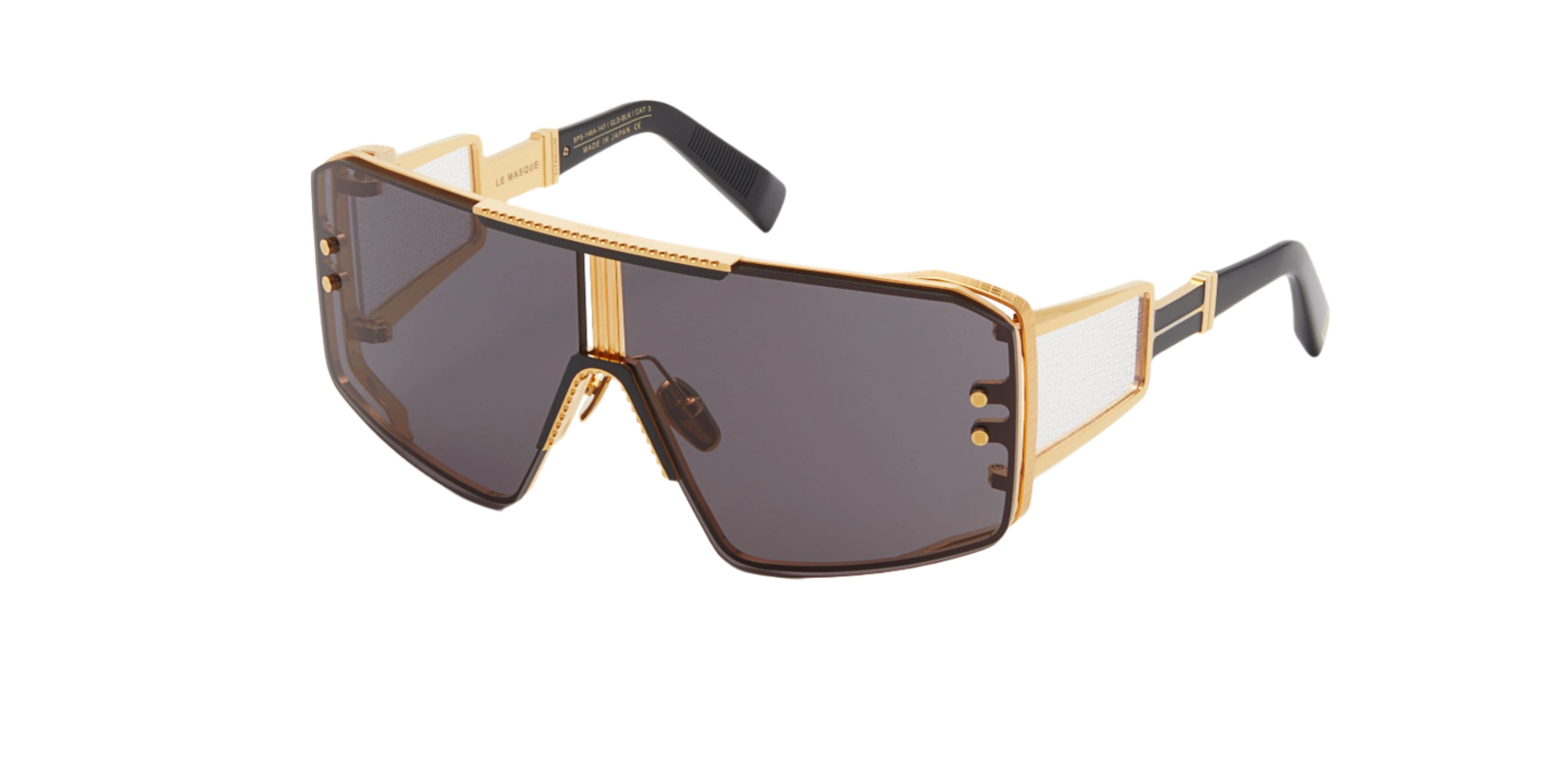 Balmain Le Masque BPS146A black gold/grey lens