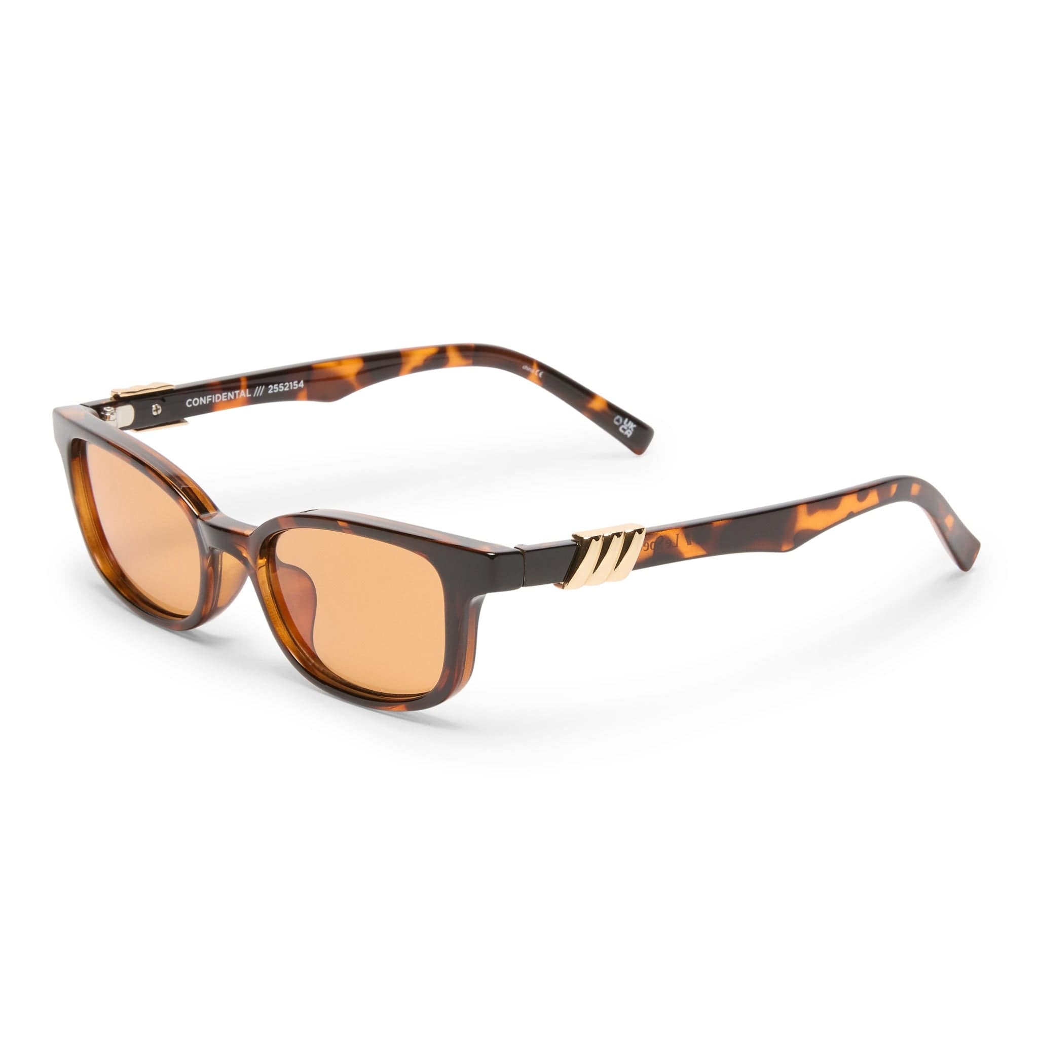 Confidential 2552154 dark tortoise/amber tint lens