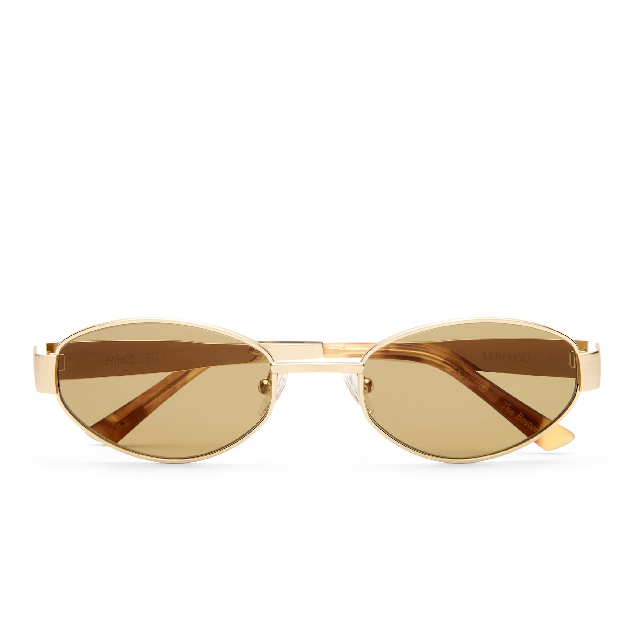 The Boston 2531805 brushed gold/sage tint lens