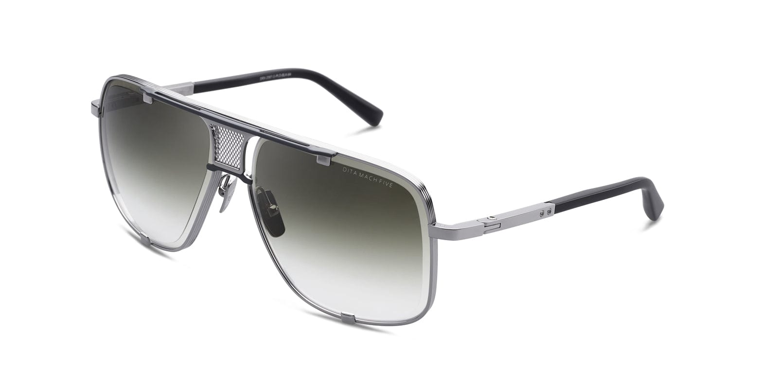 Mach five DRX2087- G black palladium & black iron/green gradient lens