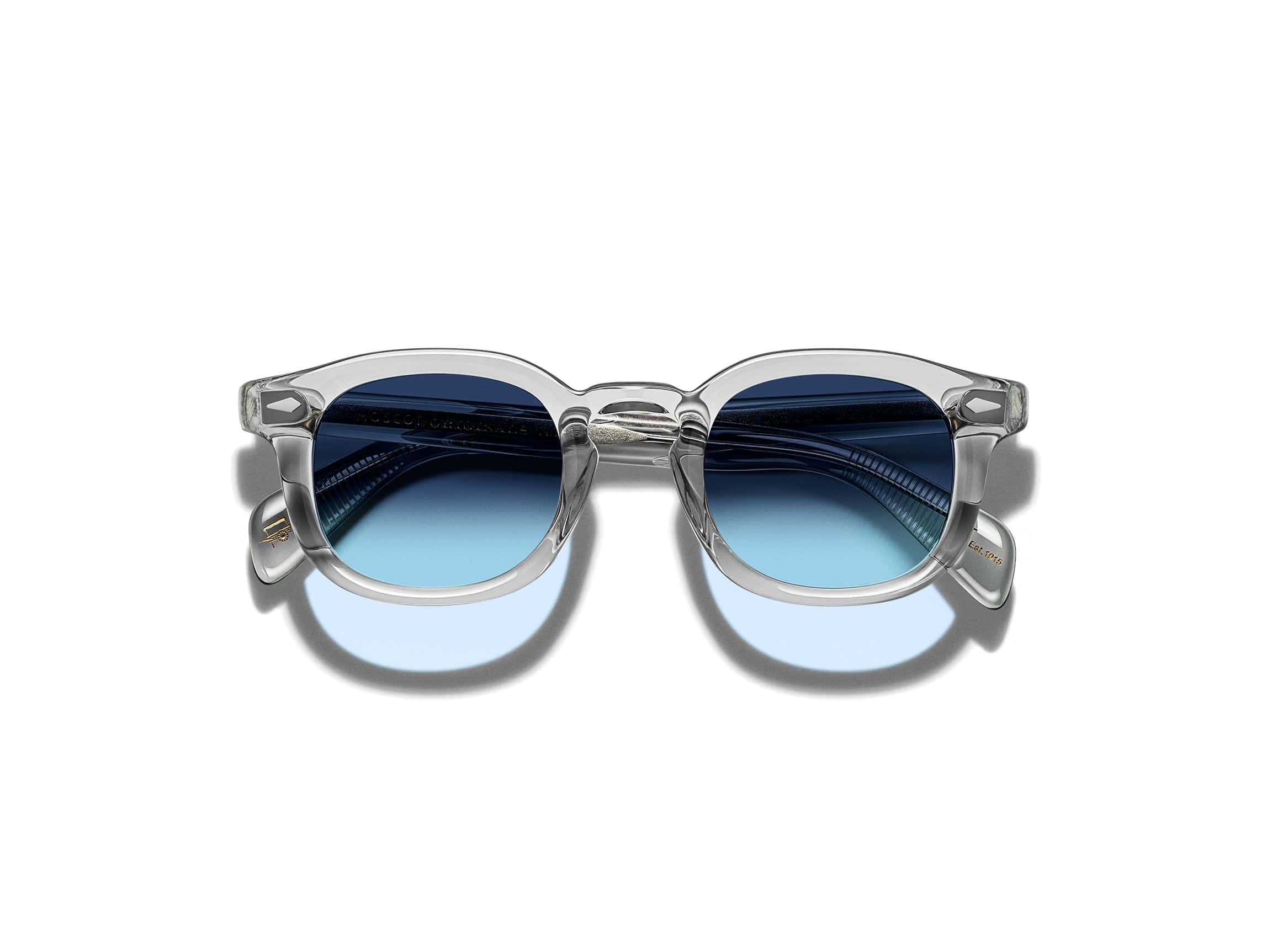 Mekler size 46 light grey/denim blue lens