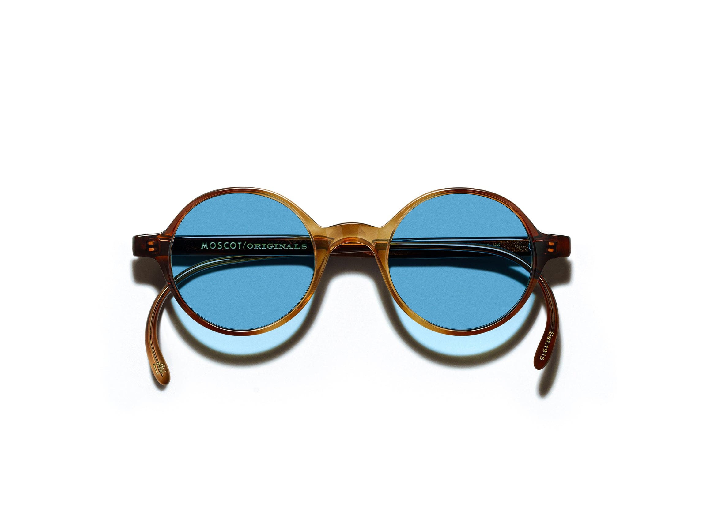 Scooch size 46 tobacco/celebrity blue glass lens
