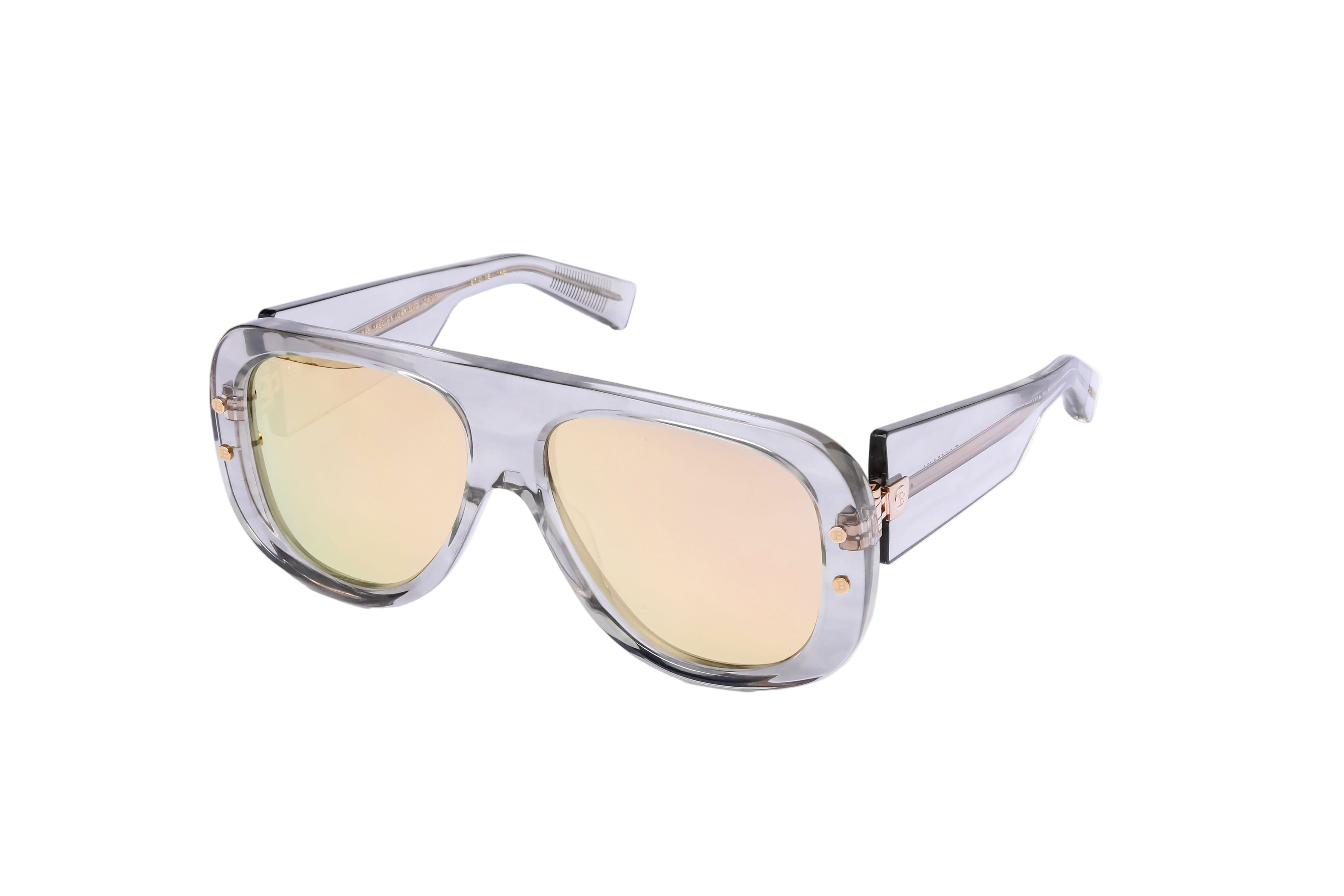 Pulse BPS-185C-57 crystal grey gold flakes 12k/champagne gold mirror lens