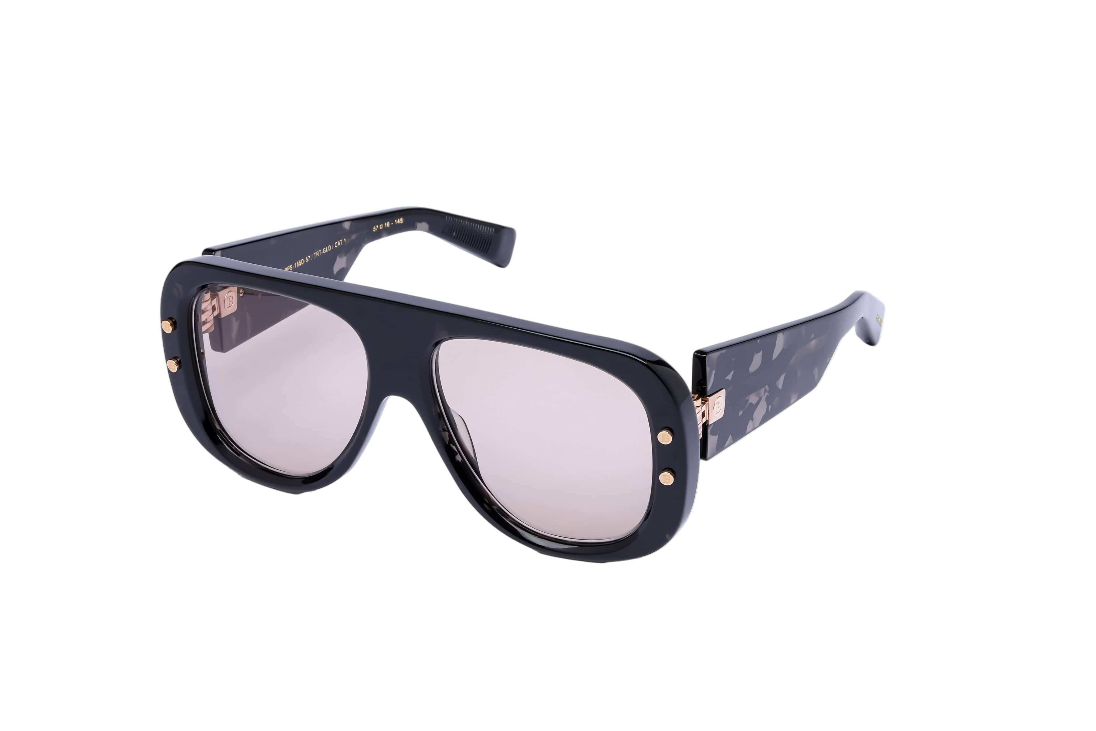 PULSE BPS-185D-57 crystal black havana 12k/brown lens