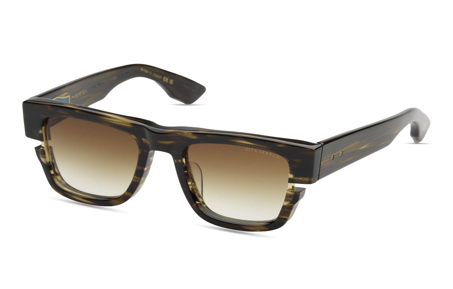 Sekton DTS122-53-07 burnt timber yellow gold/brown clear gradient lens