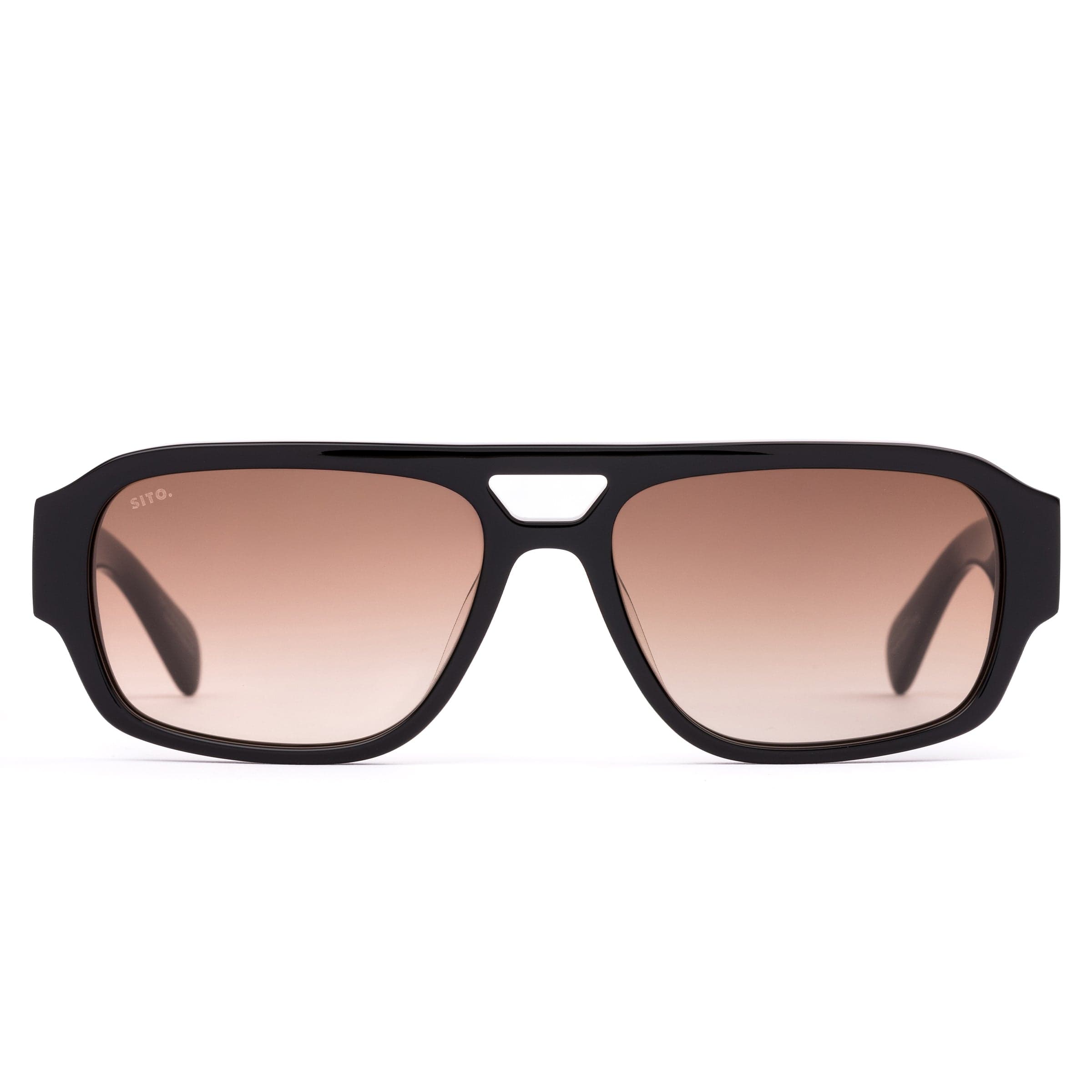 Atlas black/cedar gradient lens
