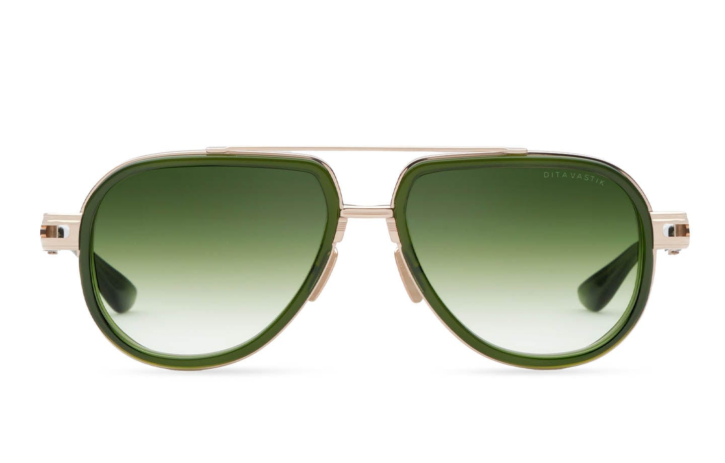 Vastik DTS441-A-03 white gold crystal black moss/green gradient lens
