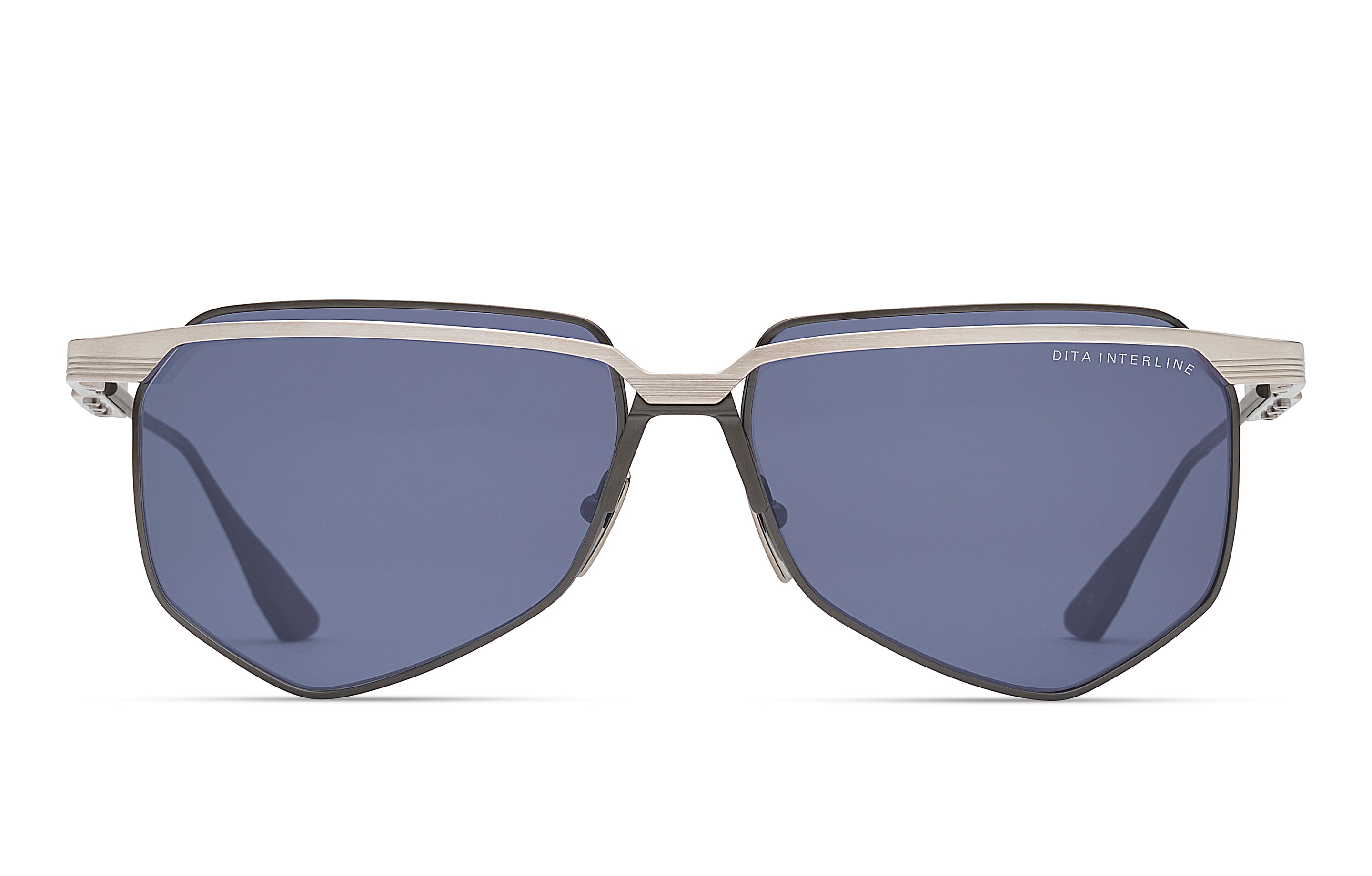 Interline DTS194-A-03 antique silver black iron/midnight blue lens