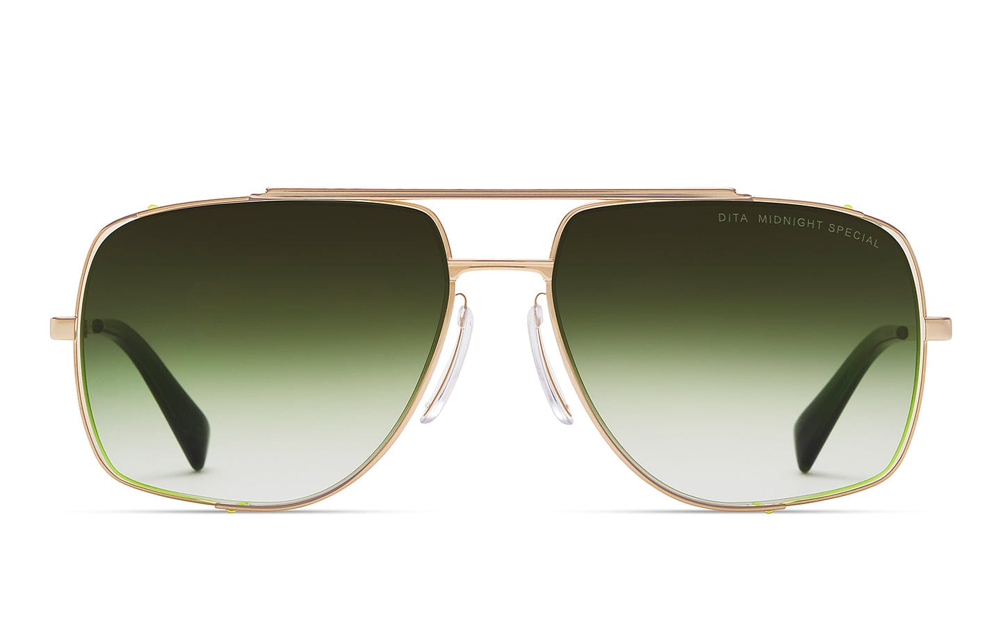 Midnight Special DRX-2010-P white gold crystal black moss/green gradient lens