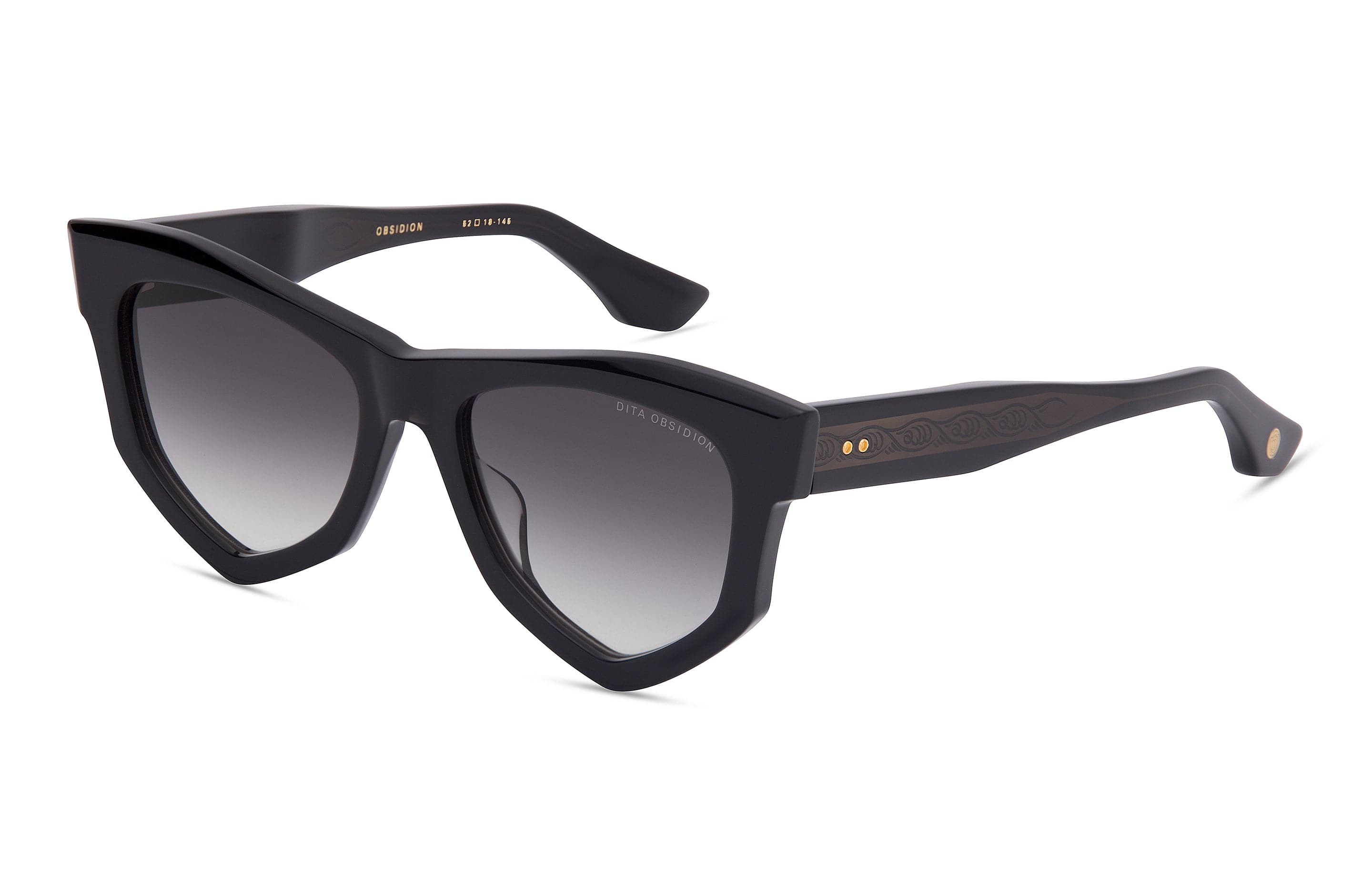 Obsidion DTS755-A-01 black glass/ grey gradient lens