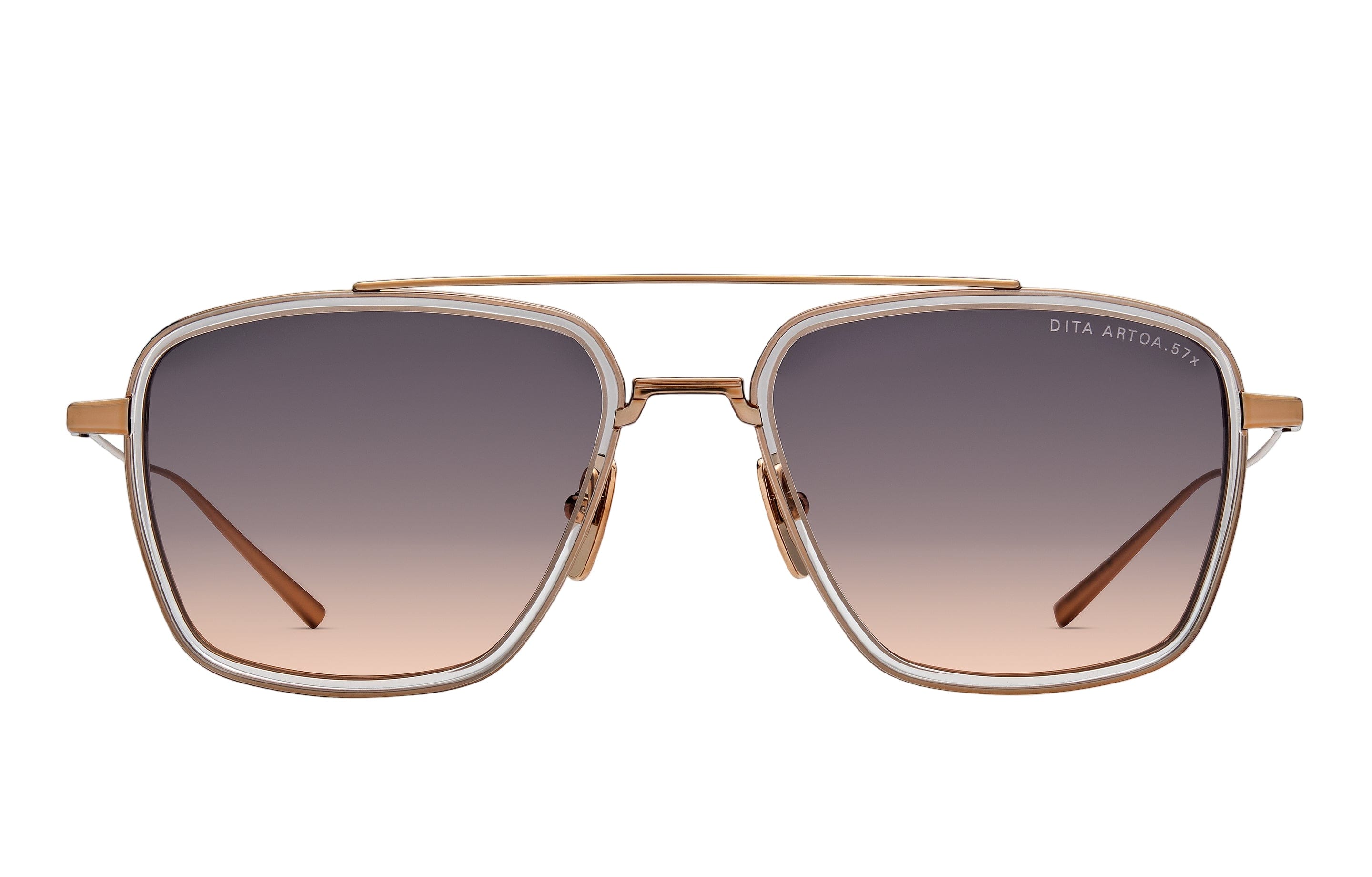 Artoa.57x DTS476-A-02 rose gold crystal clear/grey to peach gradient lens
