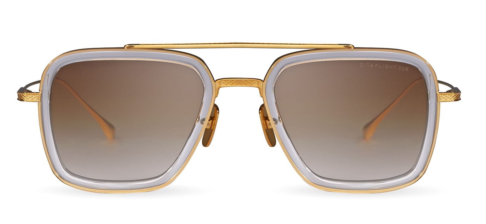 Flight 006 7806-L clear titanium gold/brown gradient