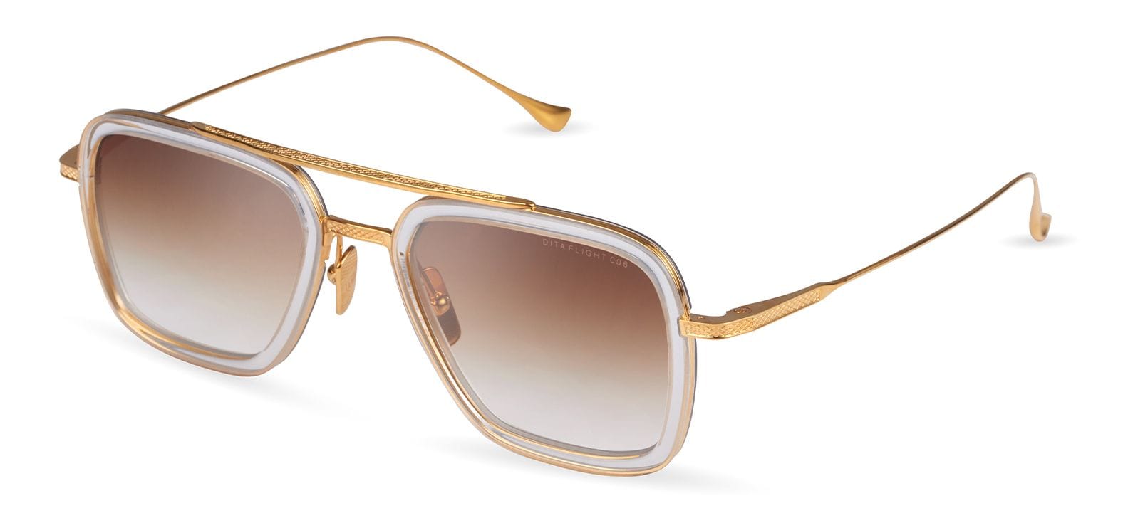 Flight 006 7806-L clear titanium gold/brown gradient