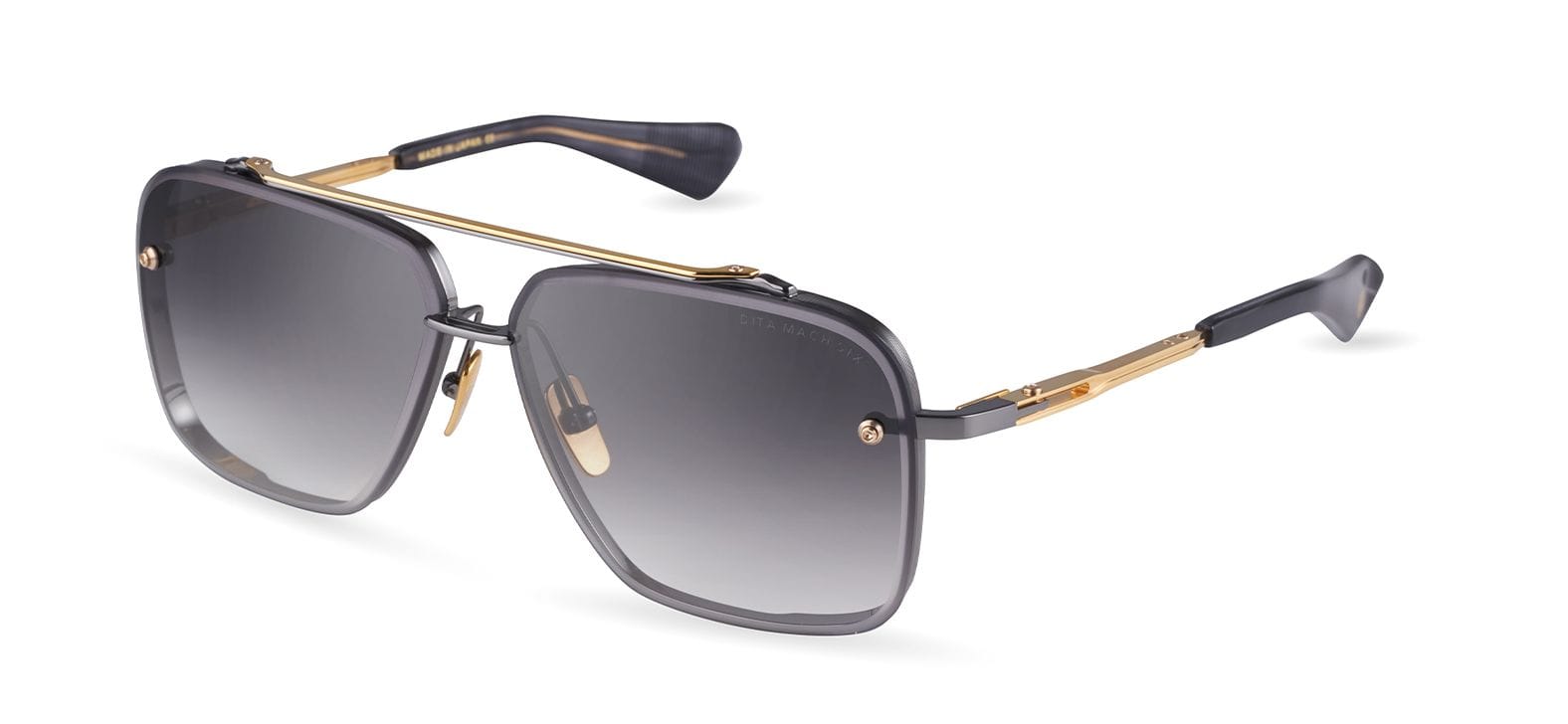 Mach Six DTS121-62-05 black rhodium gold/grey gradient lens