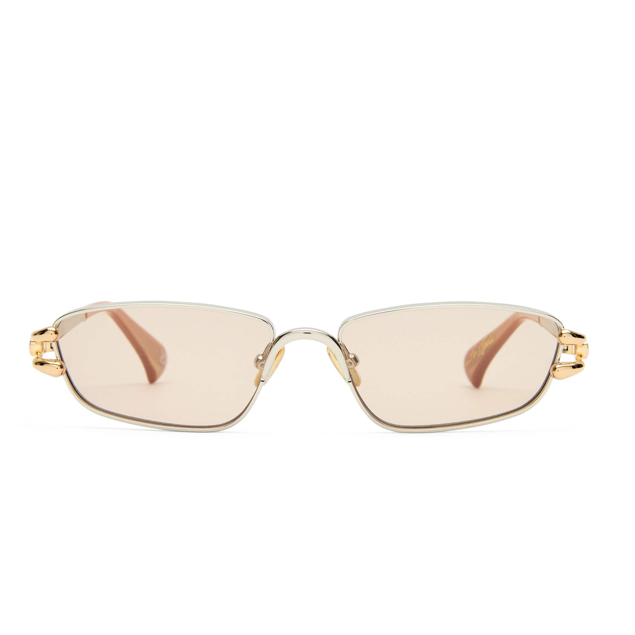 Numero Cinco 2623809 bright silver/tan tint lens