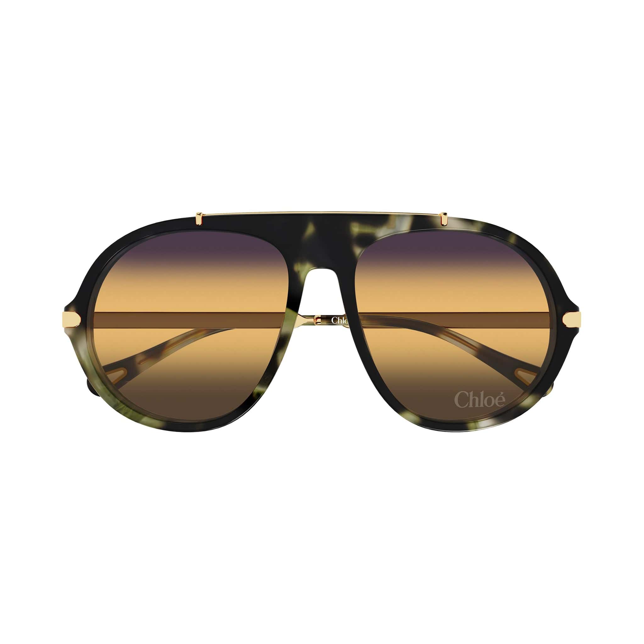 CH0357S 003 havana/yellow lens