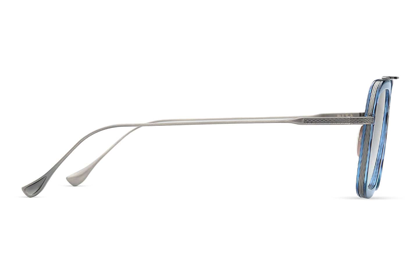 Flight 006 7806 -T Blue swirl antique silver/ grey gradient lens