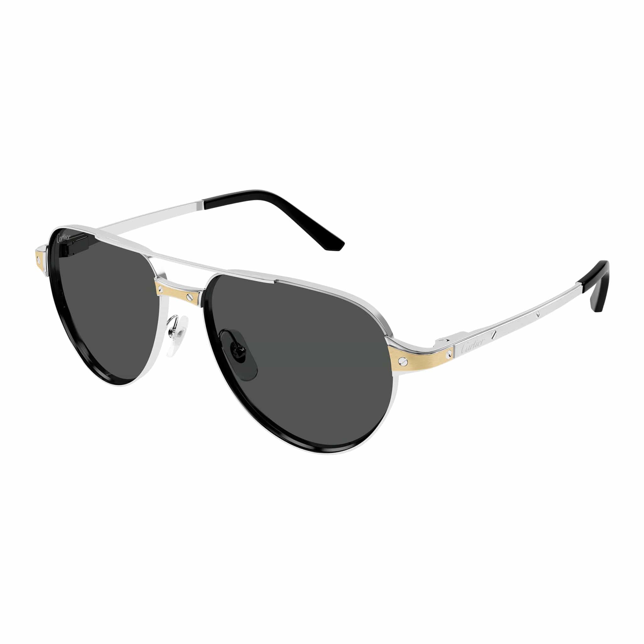 CT0425s 002 silver/gold smoke polarised lens