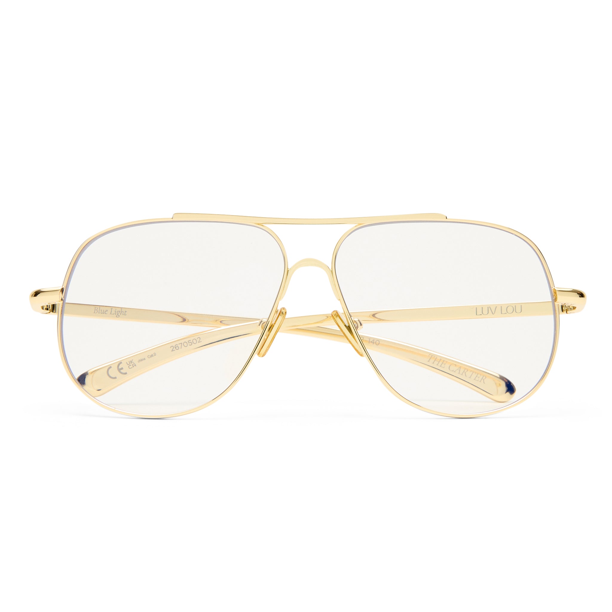 The Carter 2670502 gold/blue light tint lens