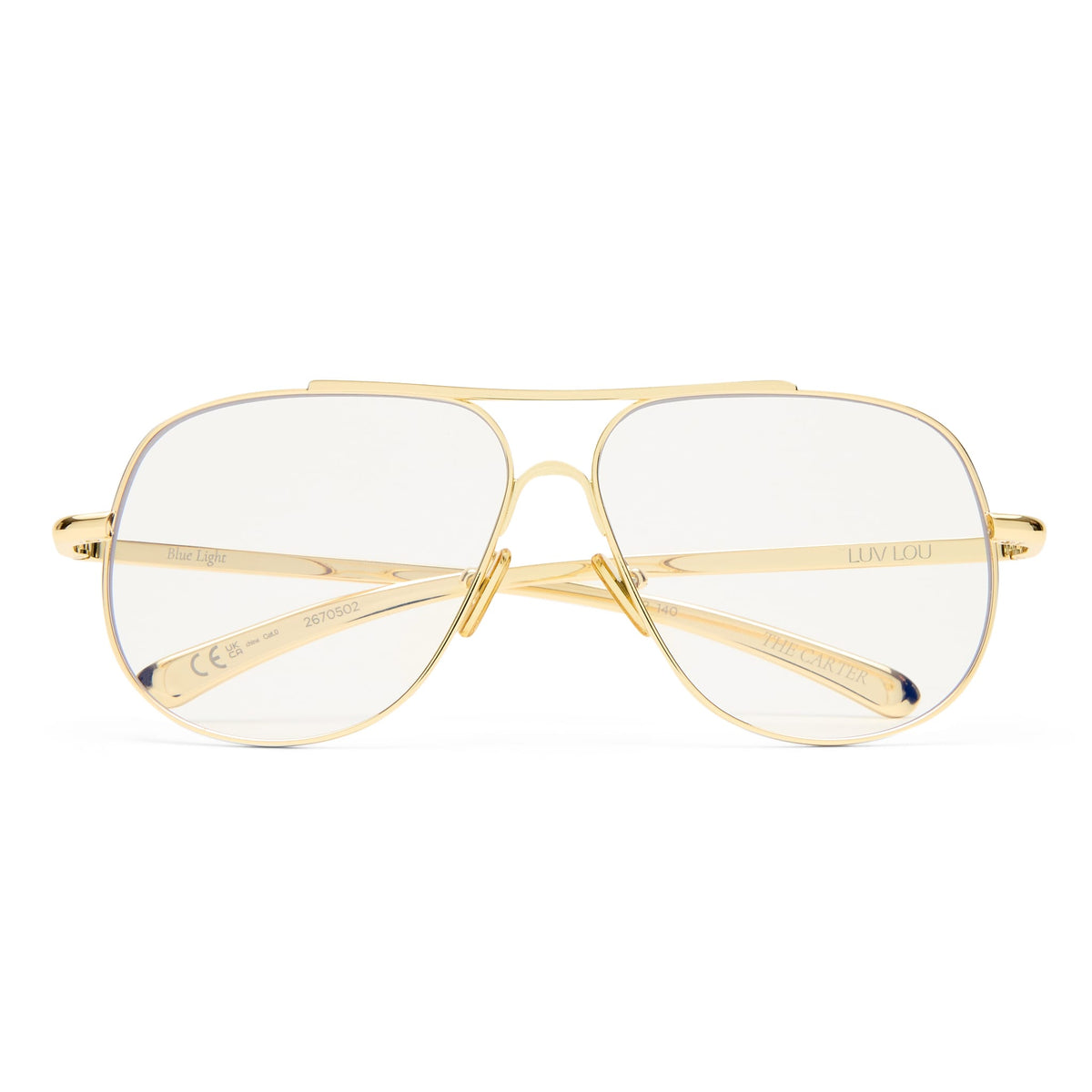 The Carter 2670502 gold/blue light tint lens