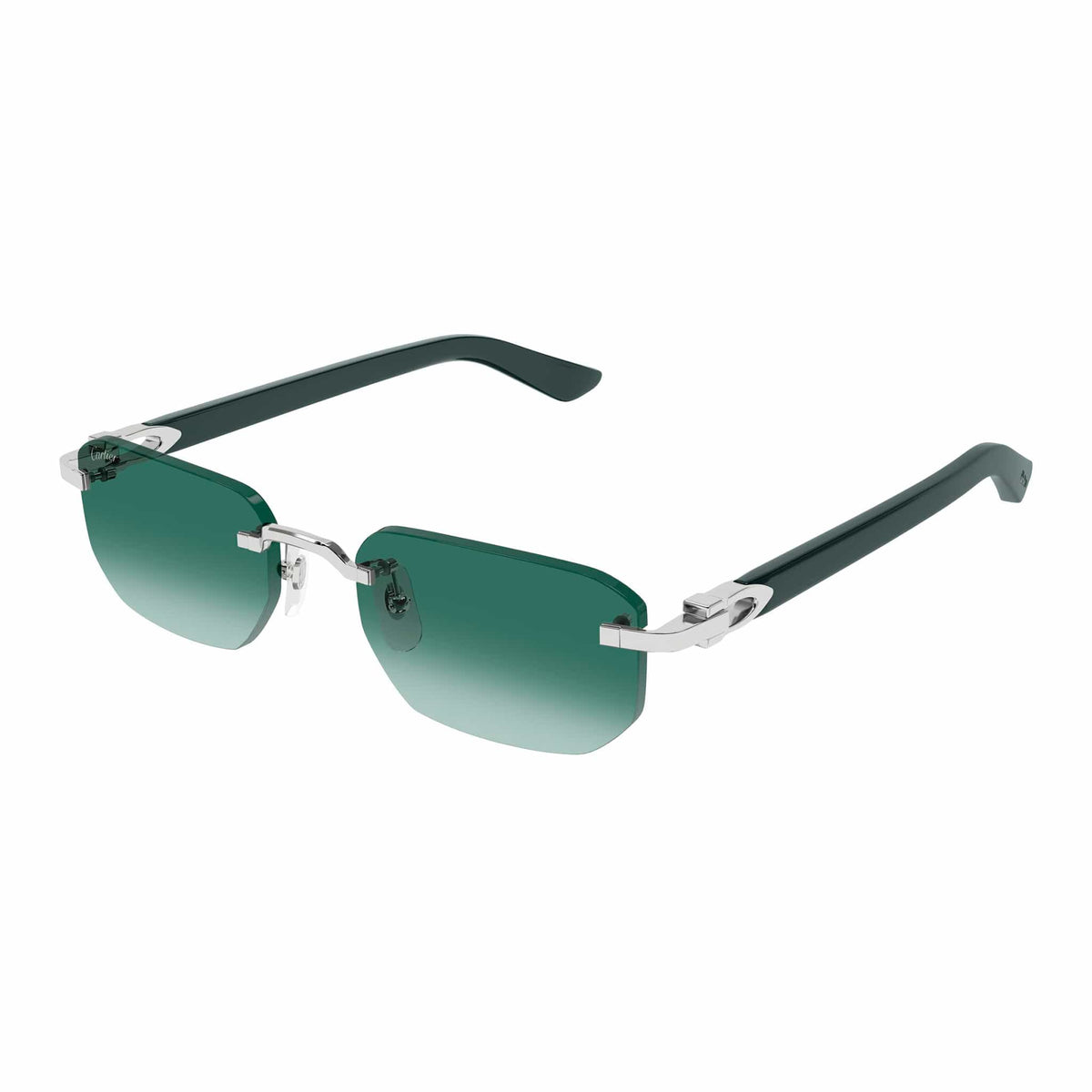 CT0622S 003 silver 18k white gold/green lens