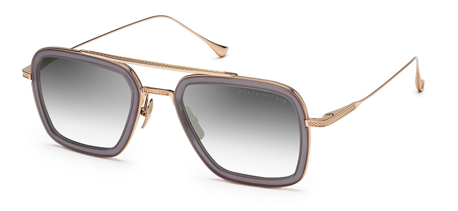 Flight 006 7806-H matte grey crystal 12k gold/grey gradient lens