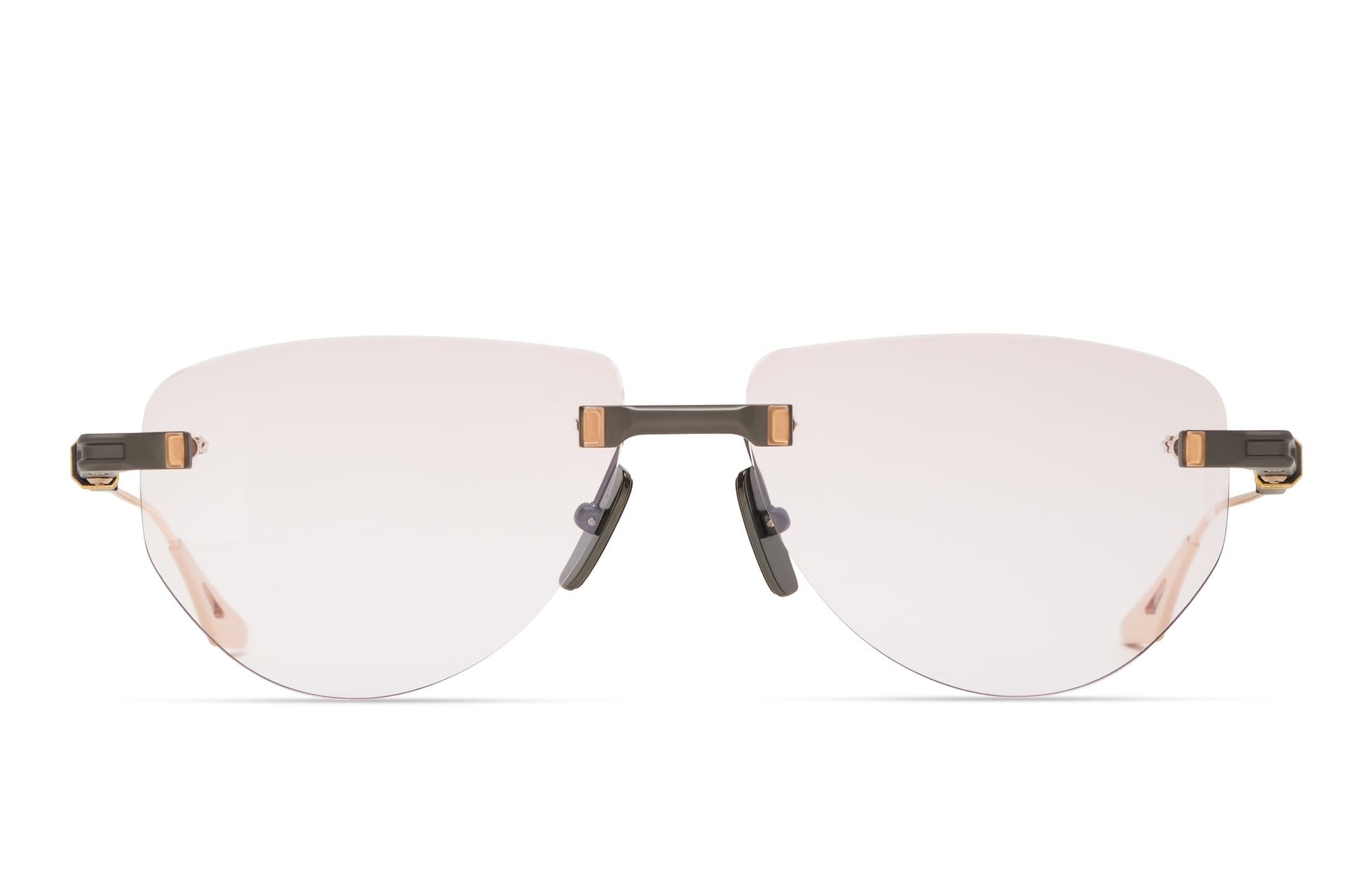 EPLX.23 DEX023-A-03 black iron dual gold rose gold/brown to clear gradient AR lens