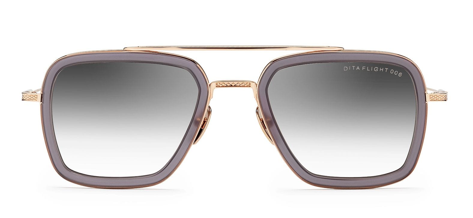 Flight 006 7806-H matte grey crystal 12k gold/grey gradient lens