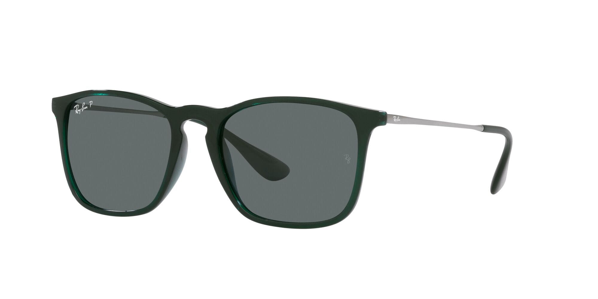 RB4187 666381 TRANSPARENT GREEN/POLARISED GREY LENS