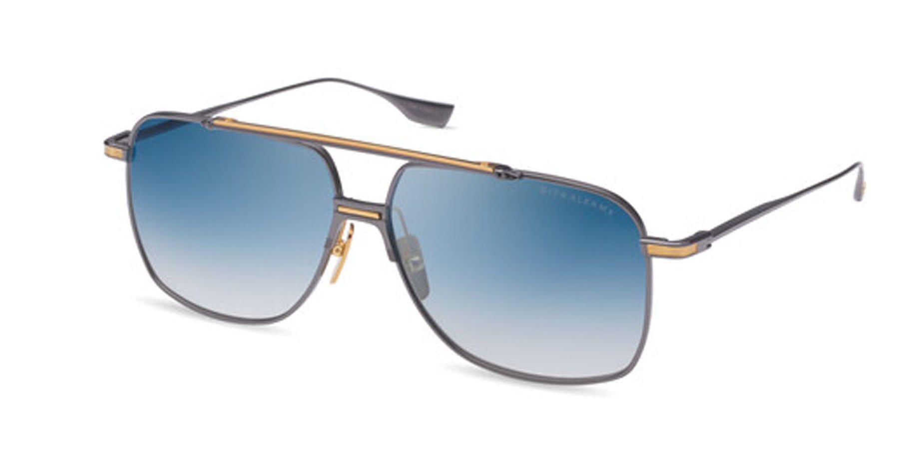 Alkamx DTS100-A-02 black rhodium & gold/turoise gradient lens