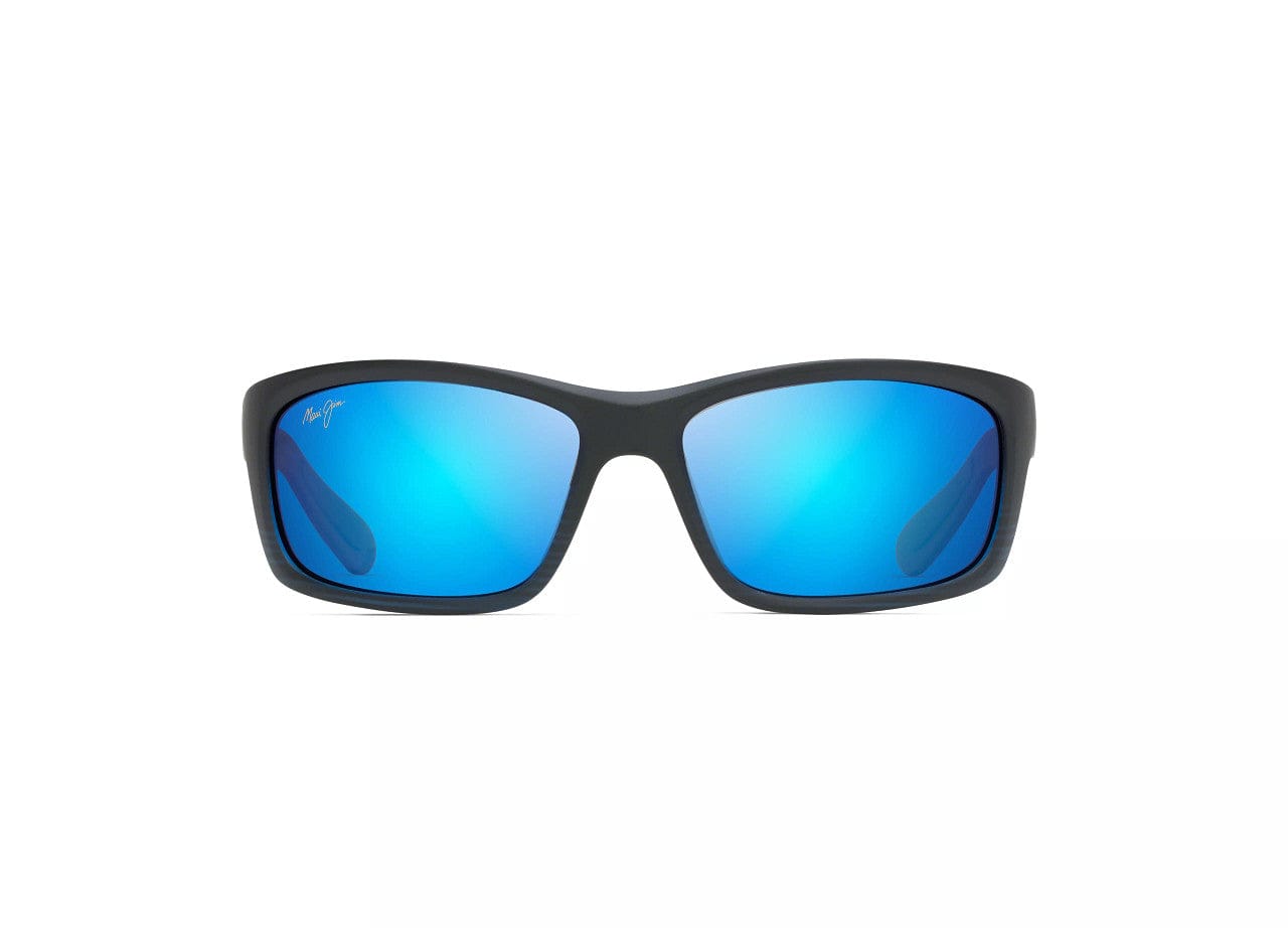 B766-08C Kanaio coast matte blue black stripe blue hawaii polarised