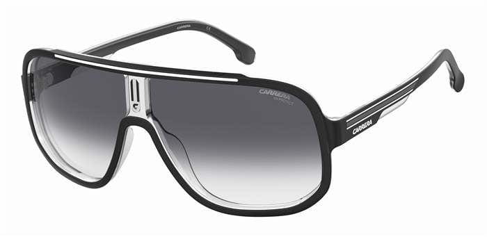 Carrera 1058/S 80s black white/grey gradient lens