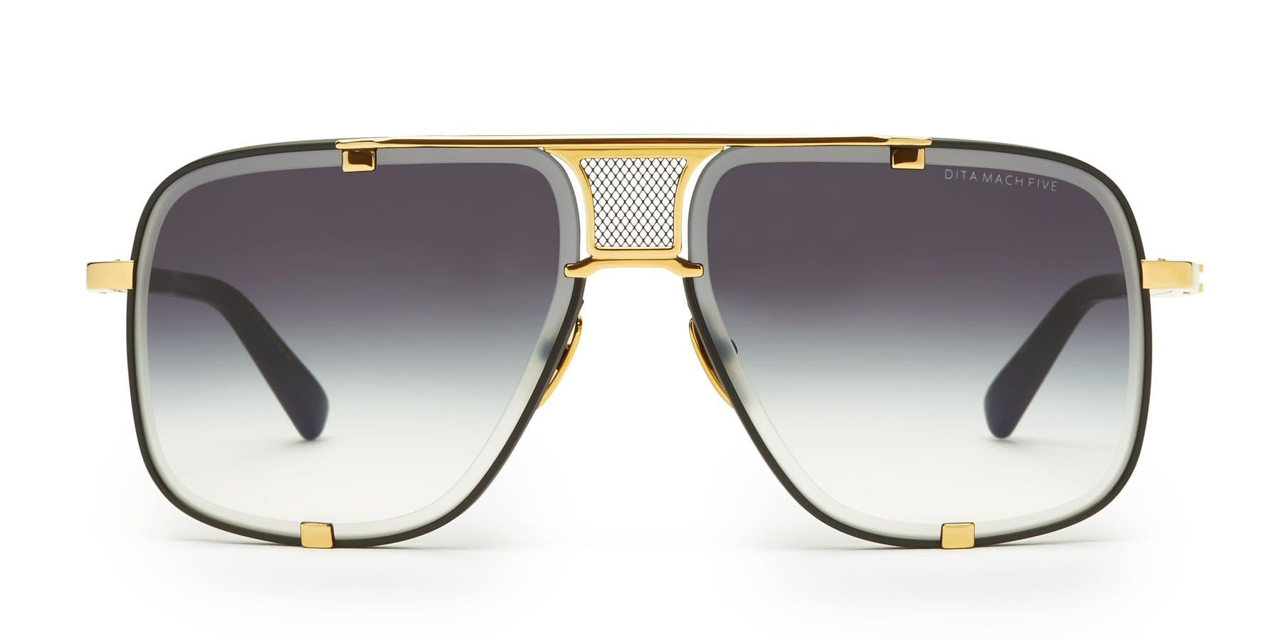 Mach five DRX2087 A matte black 18 K gold/grey gradient lens