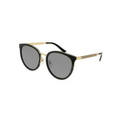 GUCCI GG0077SK 006 BLACK GOLD SUNGLASSES