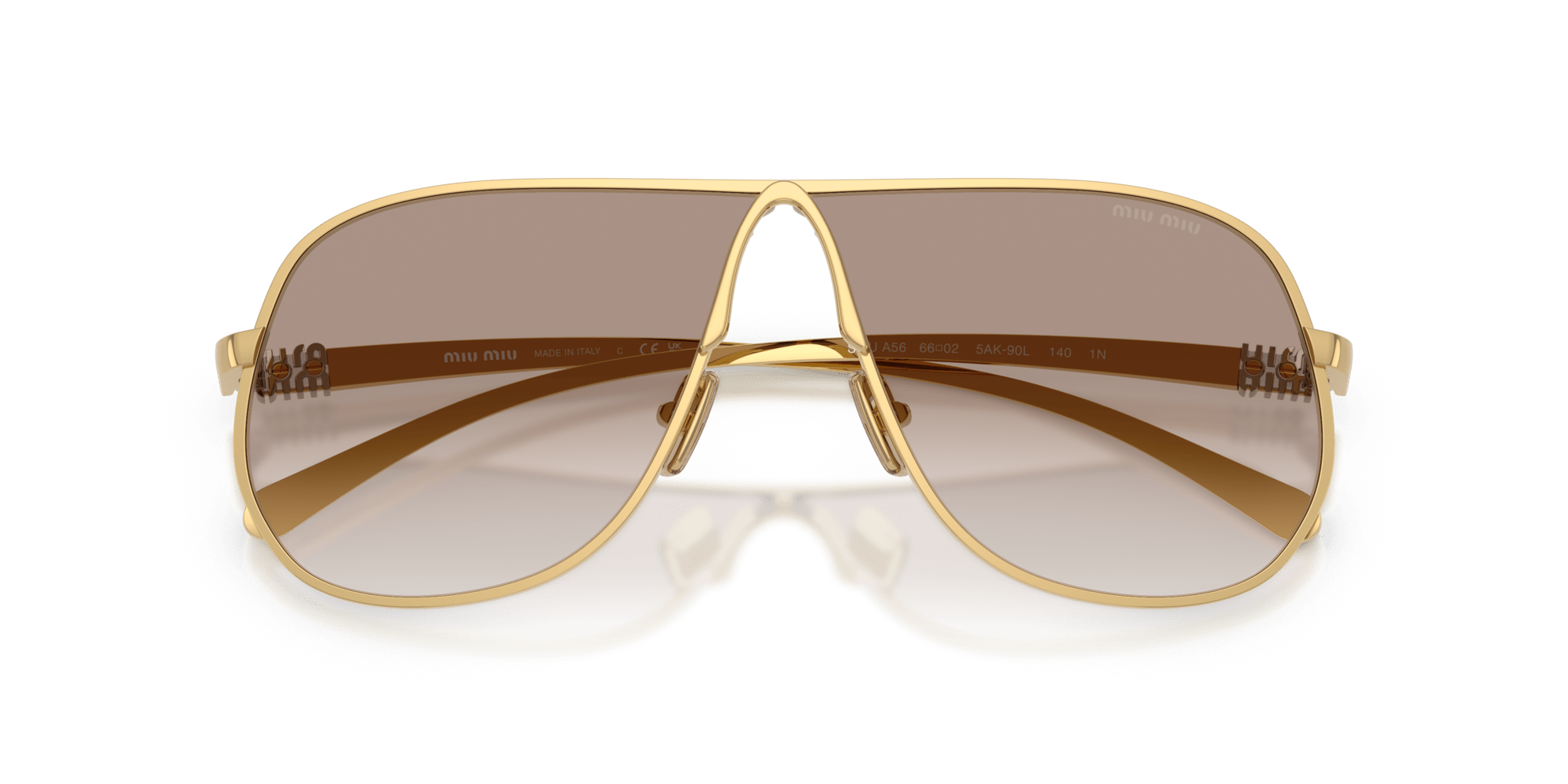 SMUA56 5AK 90L gold/clear gradient brown lens