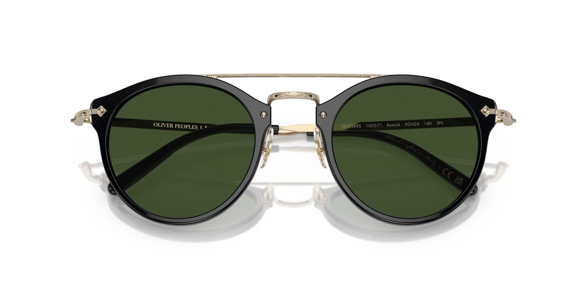 0OV5349S 100571 Remick black gold/green lens