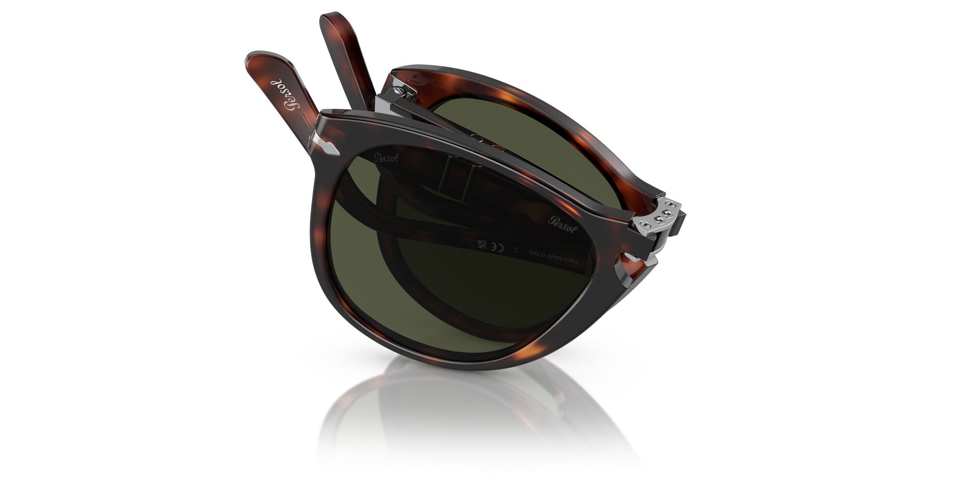 PO0714 24/31 size 52 folding havana/green lens