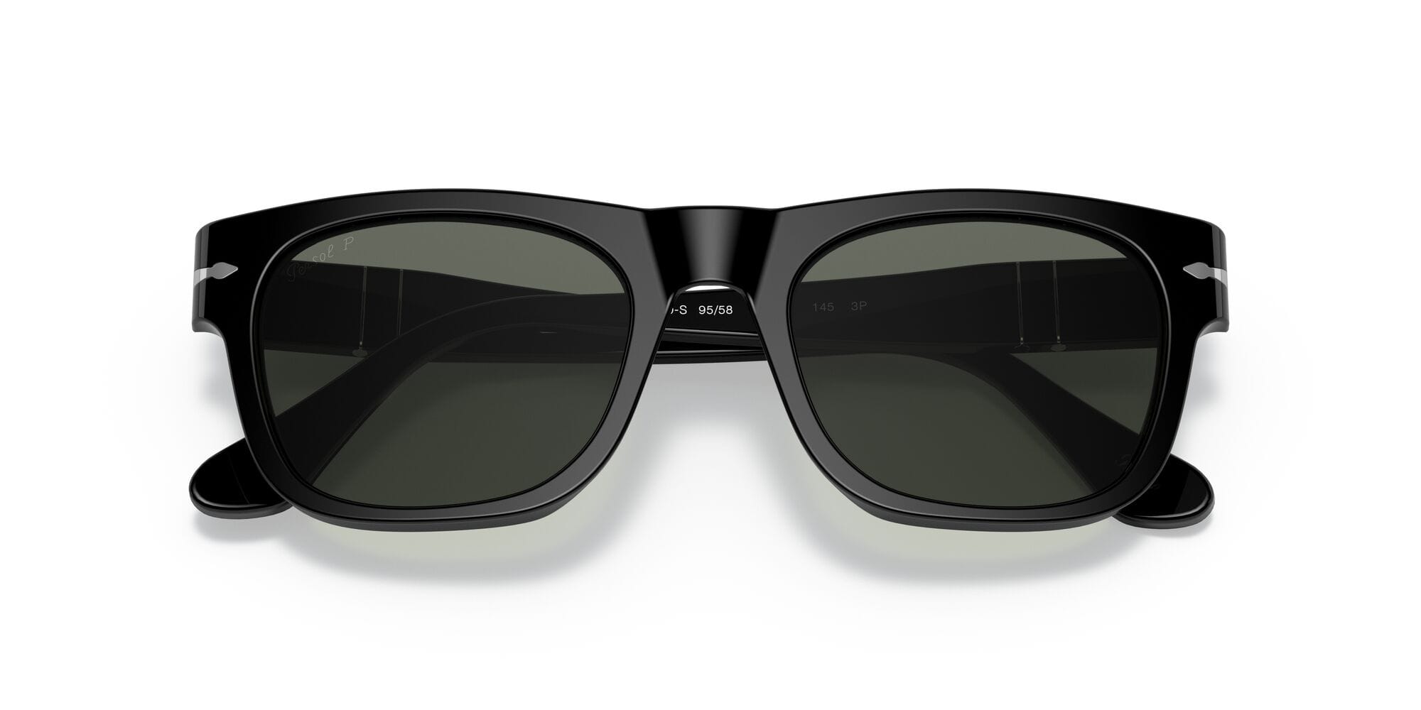 PO3269S 95/58 size 52 black/green polarised lens