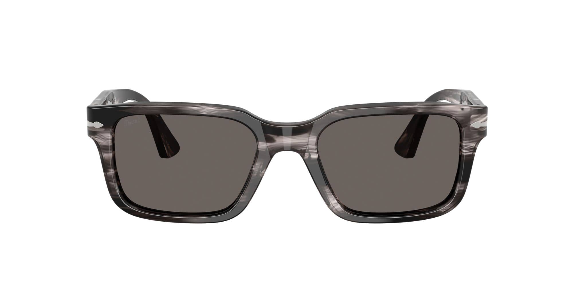 PO3272S 1238B1 size 55 striped black and grey/dark grey lens
