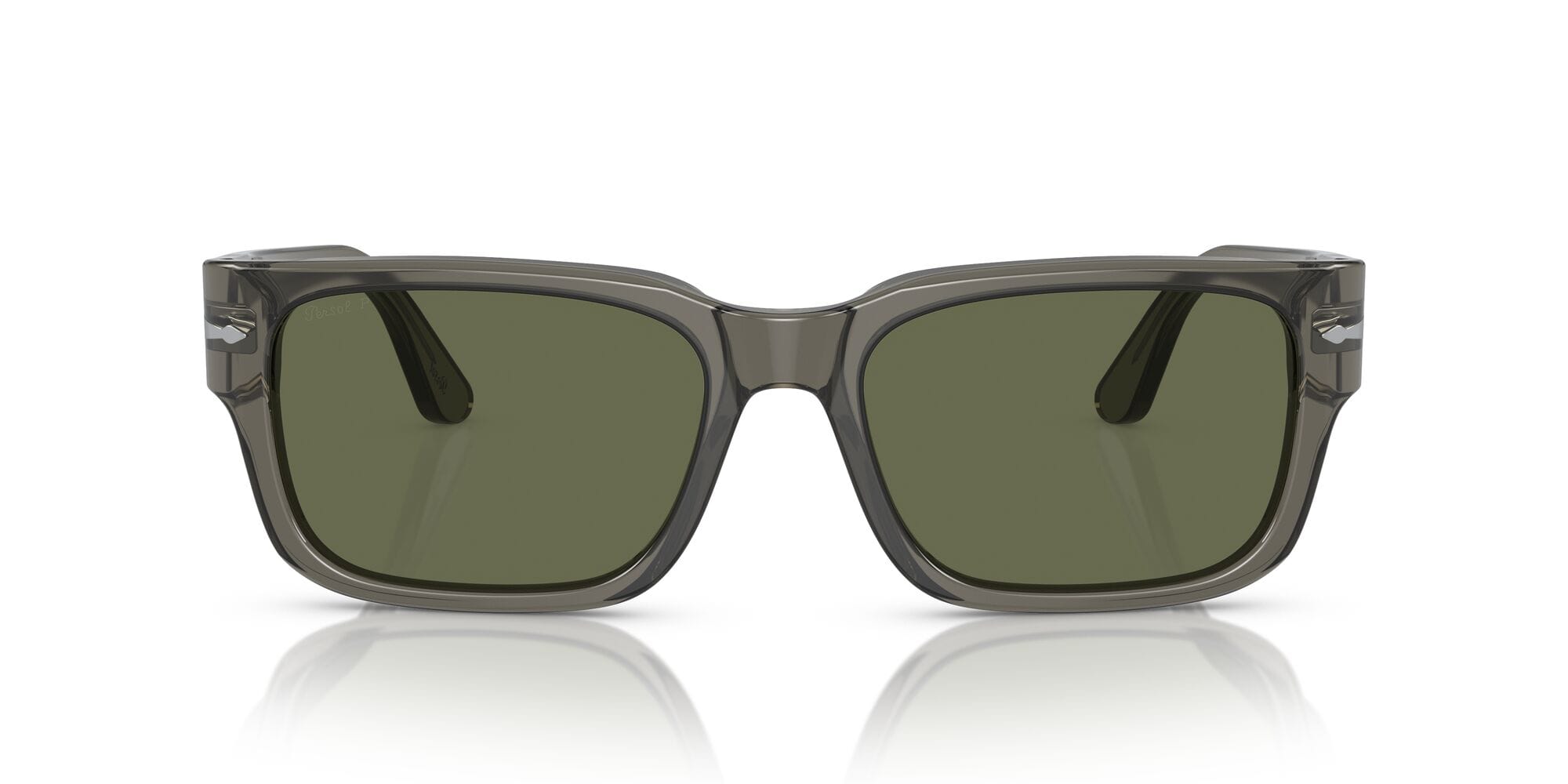 PO3315S 110358 transparent taupe grey/polarised green lens